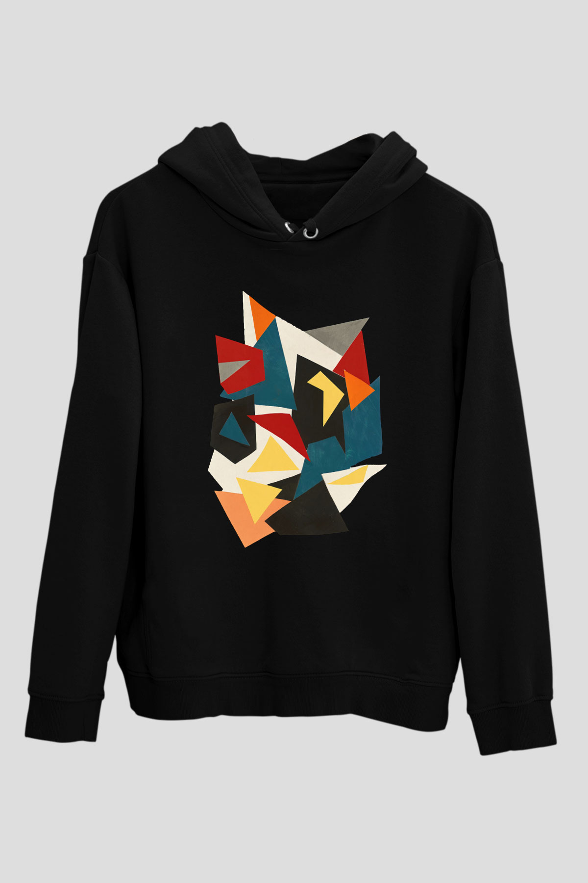 Şekil Siyah Unisex Hoodie