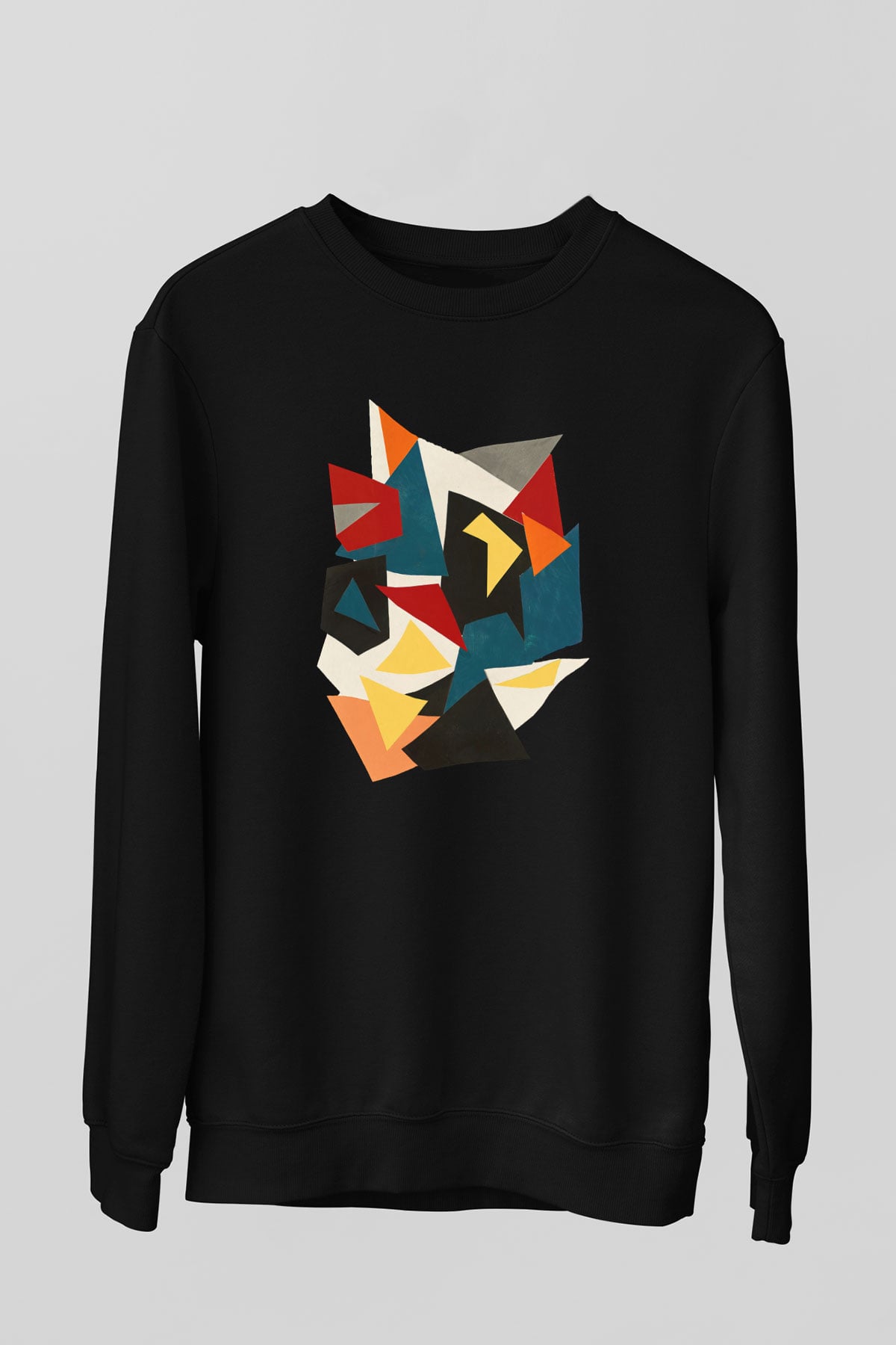 Şekil Siyah Unisex Sweatshirt