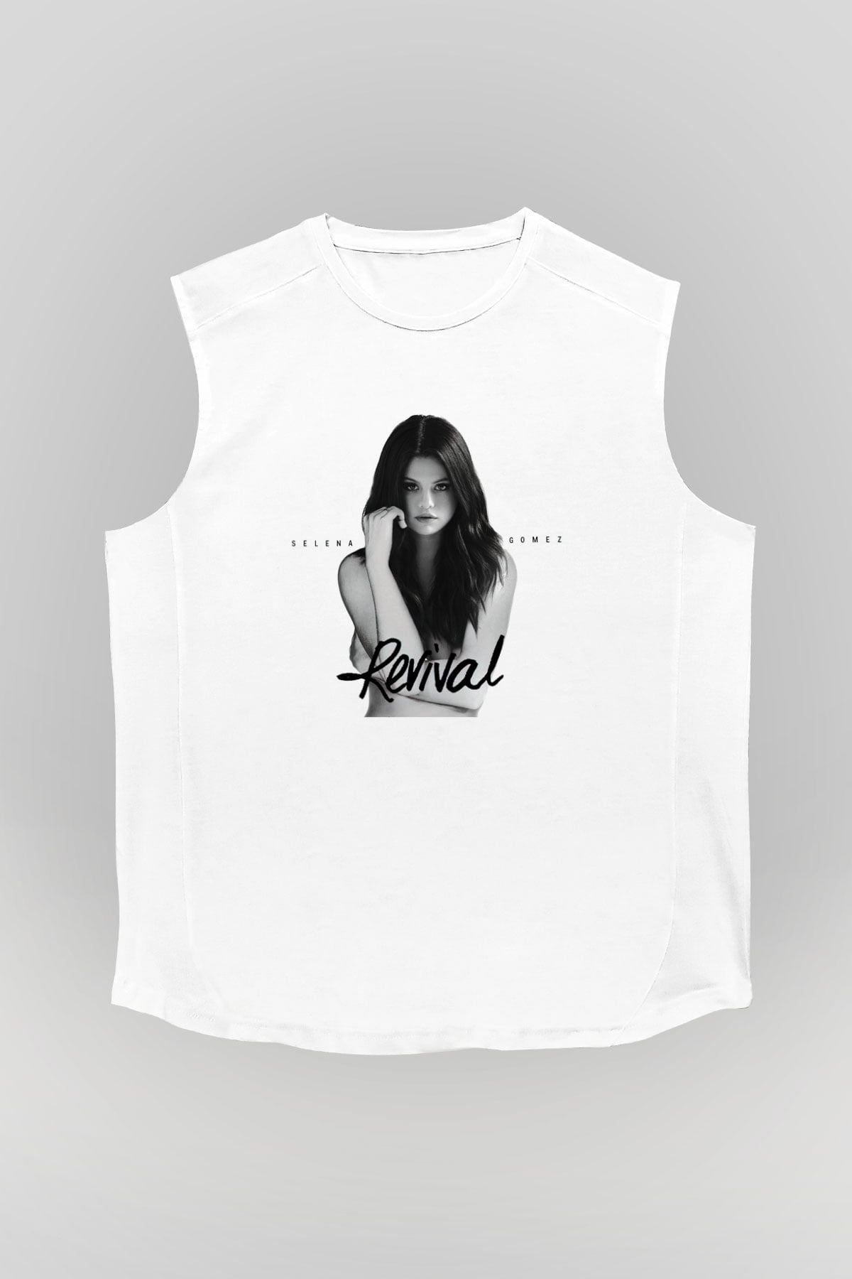 Selena Gomez Beyaz Unisex Kolsuz Tişört