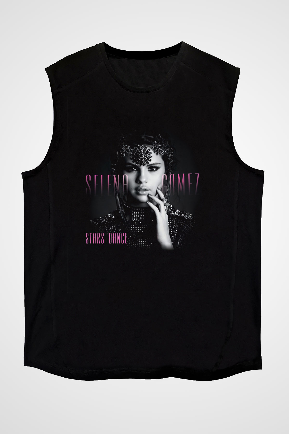 Selena Gomez Siyah Unisex Kolsuz Tişört