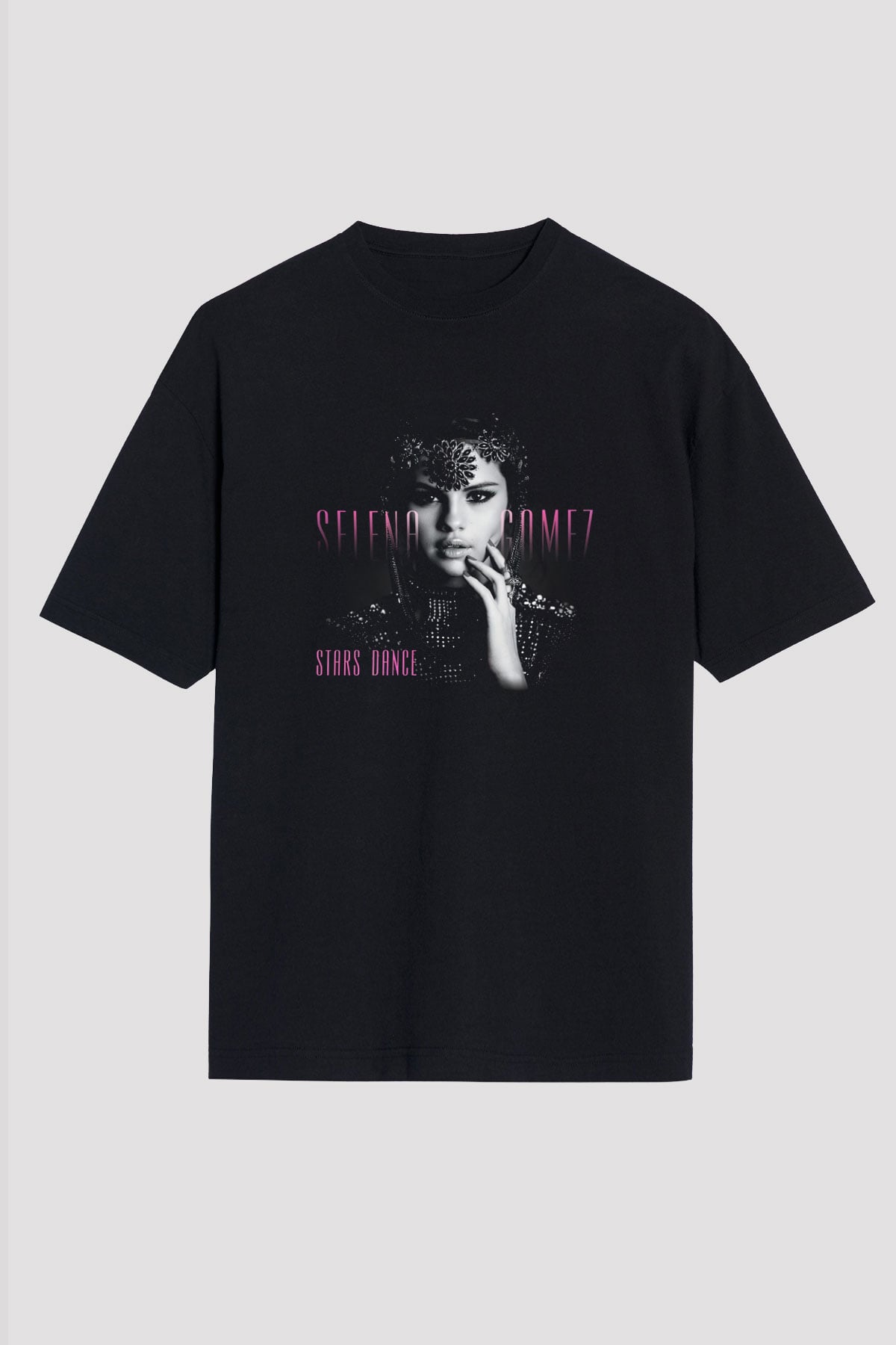 Selena Gomez Siyah Unisex Oversize Tişört T-Shirt