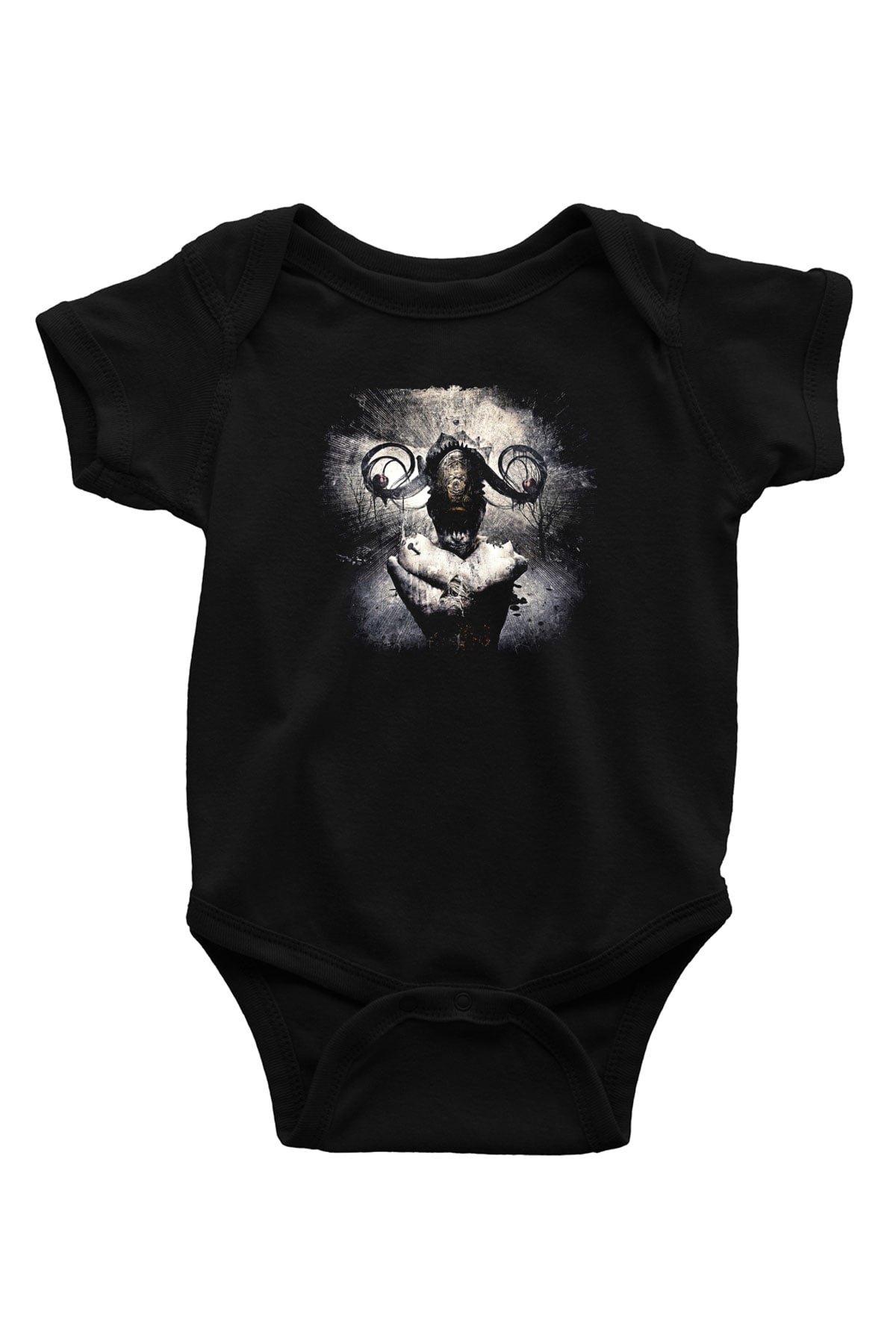 Septicflesh Baskılı Unisex Siyah Bebek Body - Zıbın