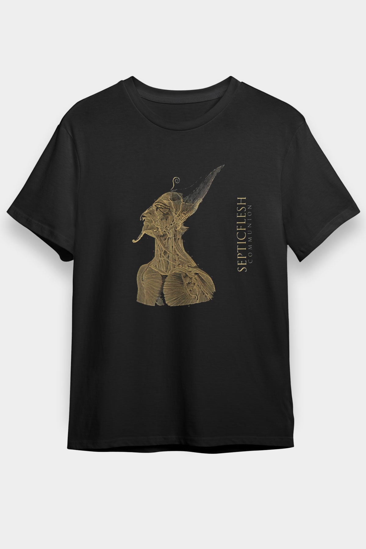 Septicflesh Baskılı Unisex Siyah Tişört - Tshirt