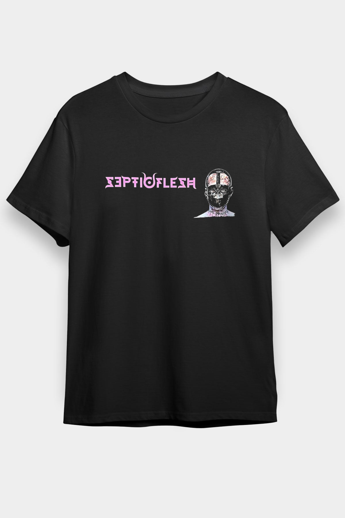 Septicflesh Baskılı Unisex Siyah Tişört - Tshirt
