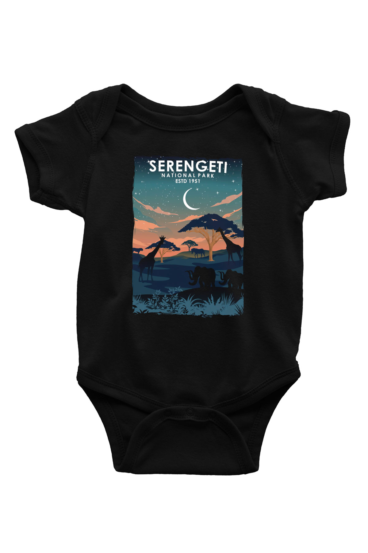 Serengeti Milli Park Siyah Bebek Body - Zıbın