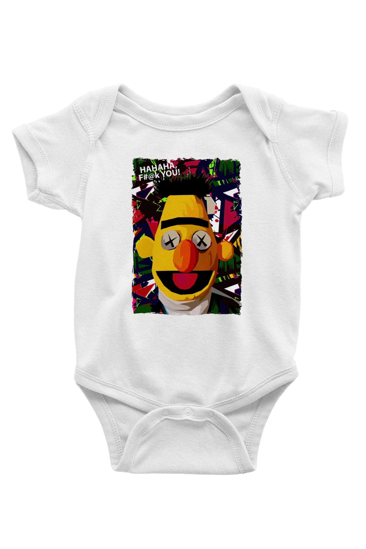 Sesame Street Susam Sokağı Beyaz Bebek Body - Zıbın