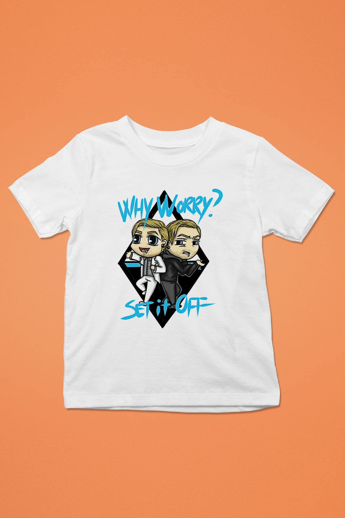 Set it off  Baskılı Beyaz Unisex Beyaz Çocuk Tişört - Tshirt