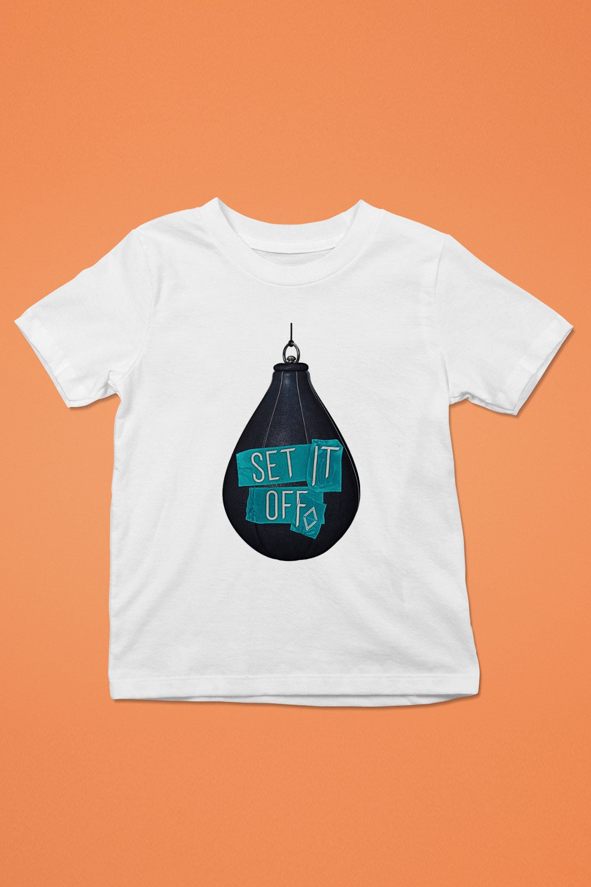 Set it off  Baskılı Beyaz Unisex Beyaz Çocuk Tişört - Tshirt