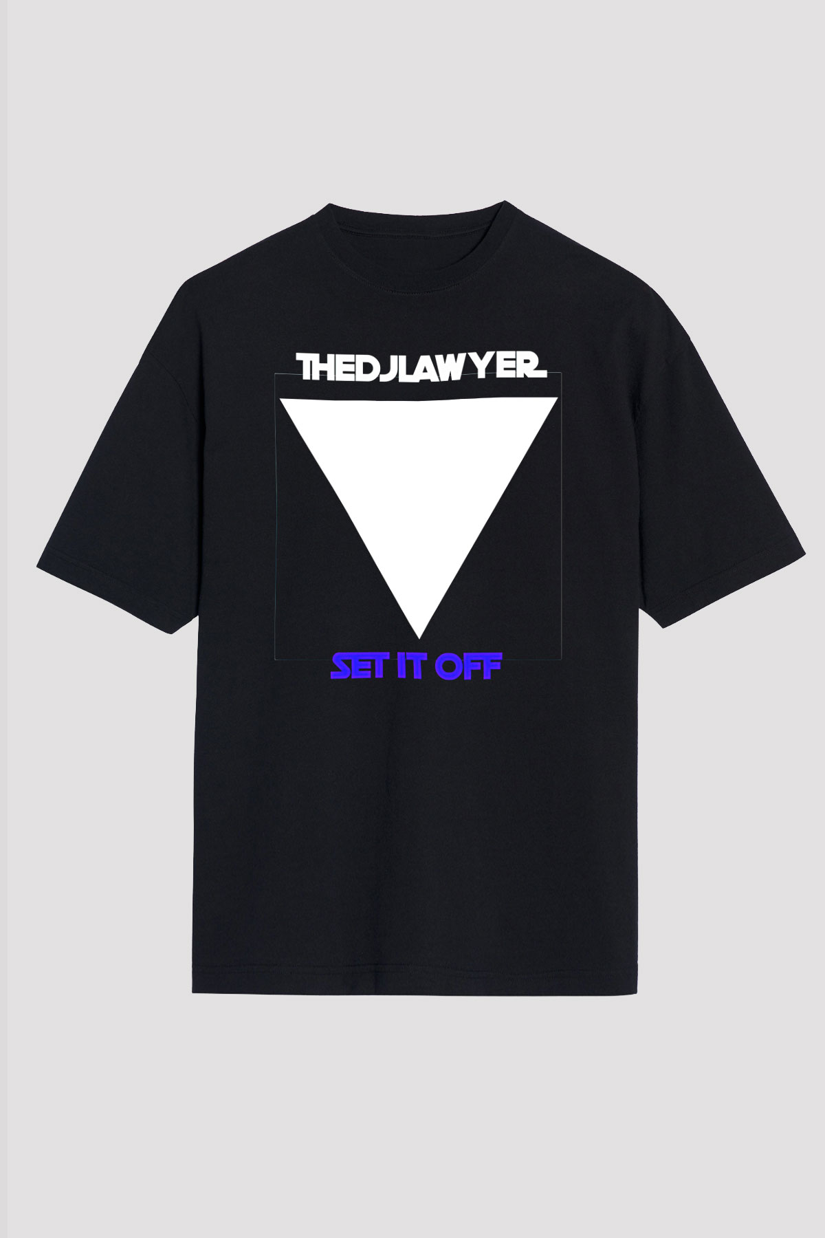 Set it off Baskılı Unisex Siyah Oversize Tişört - Tshirt