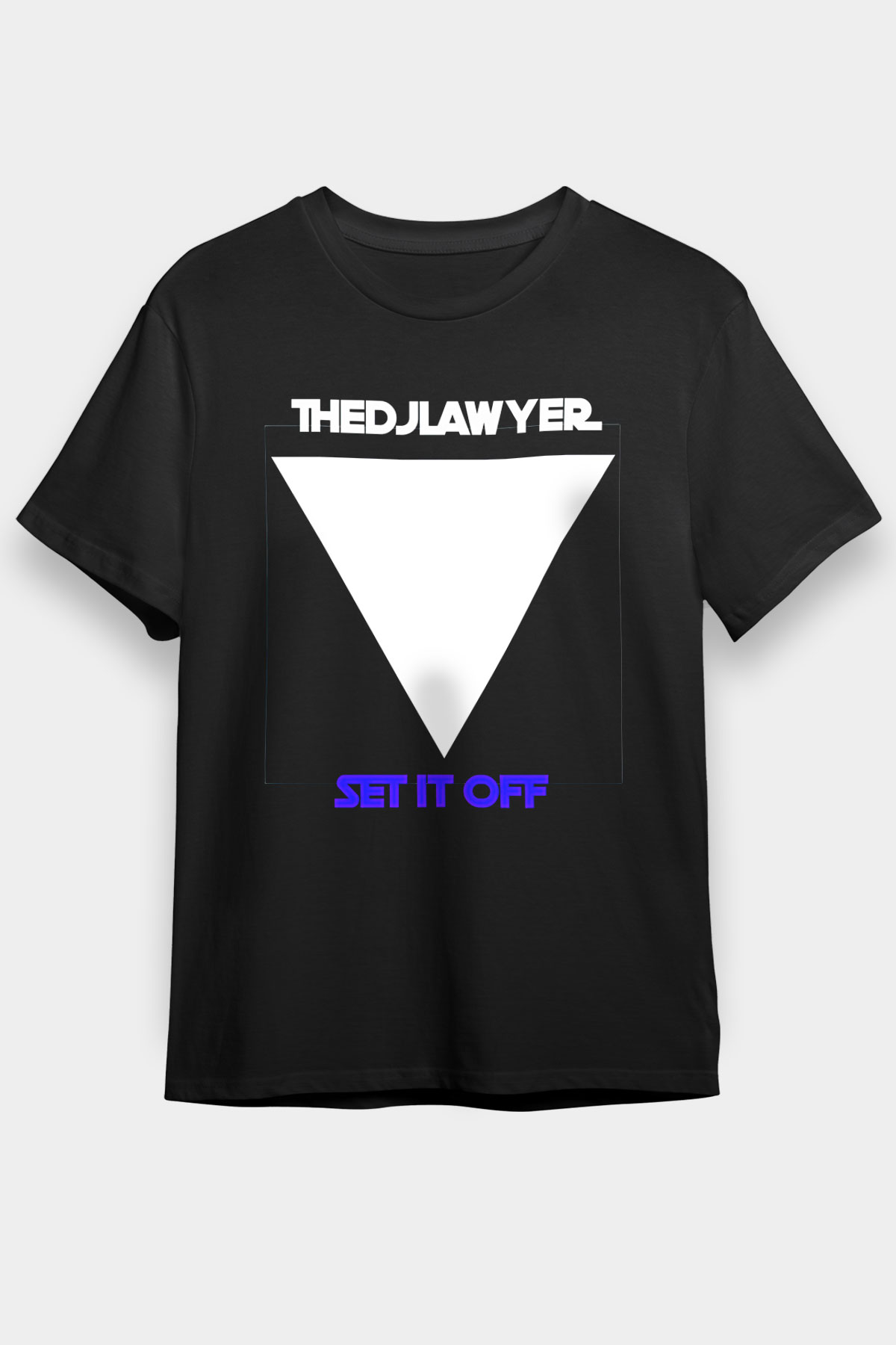 Set it off Baskılı Unisex Siyah Tişört - Tshirt