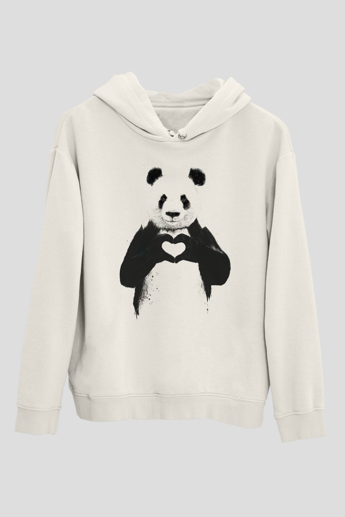 Sevgililer Günü Beyaz Unisex Hoodie