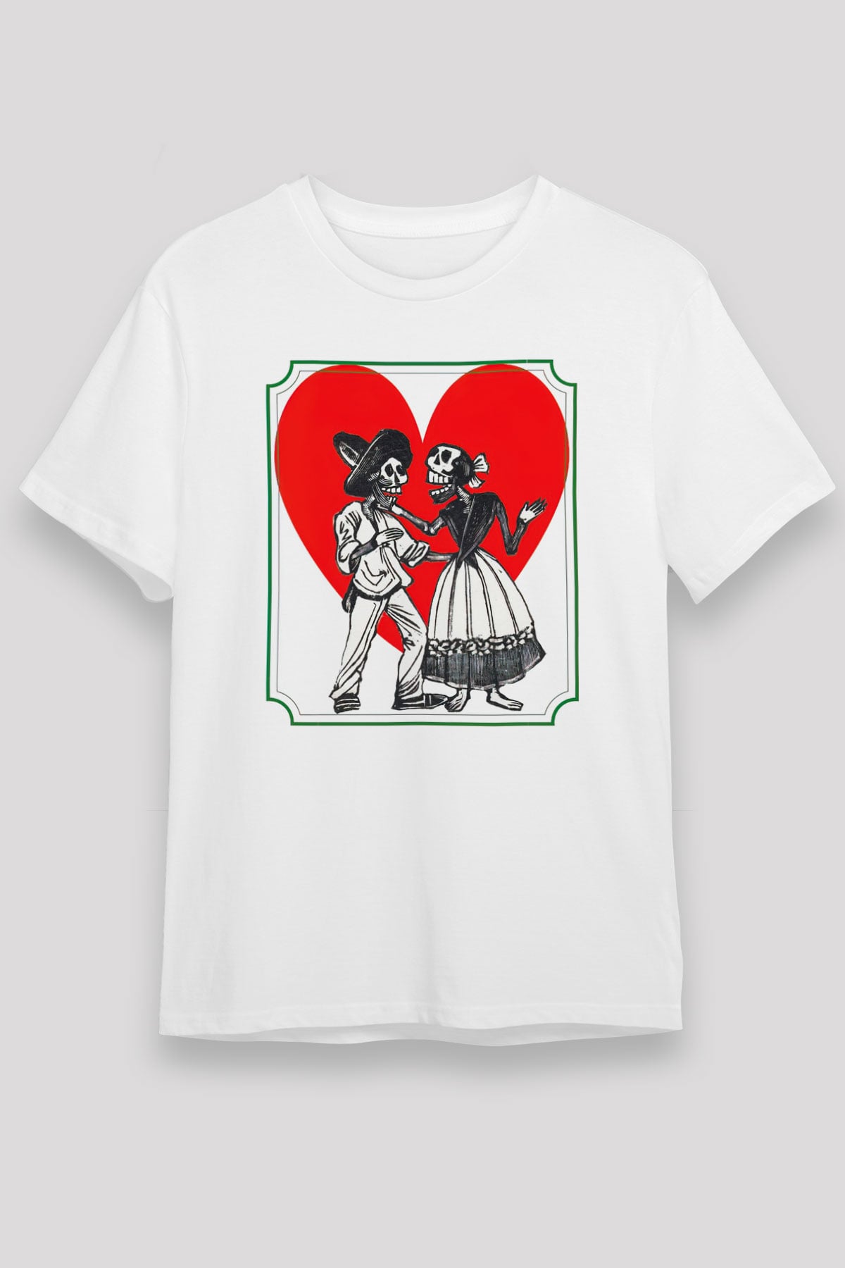 Sevgililer Günü Beyaz Unisex Tişört T-Shirt - TişörtFabrikası