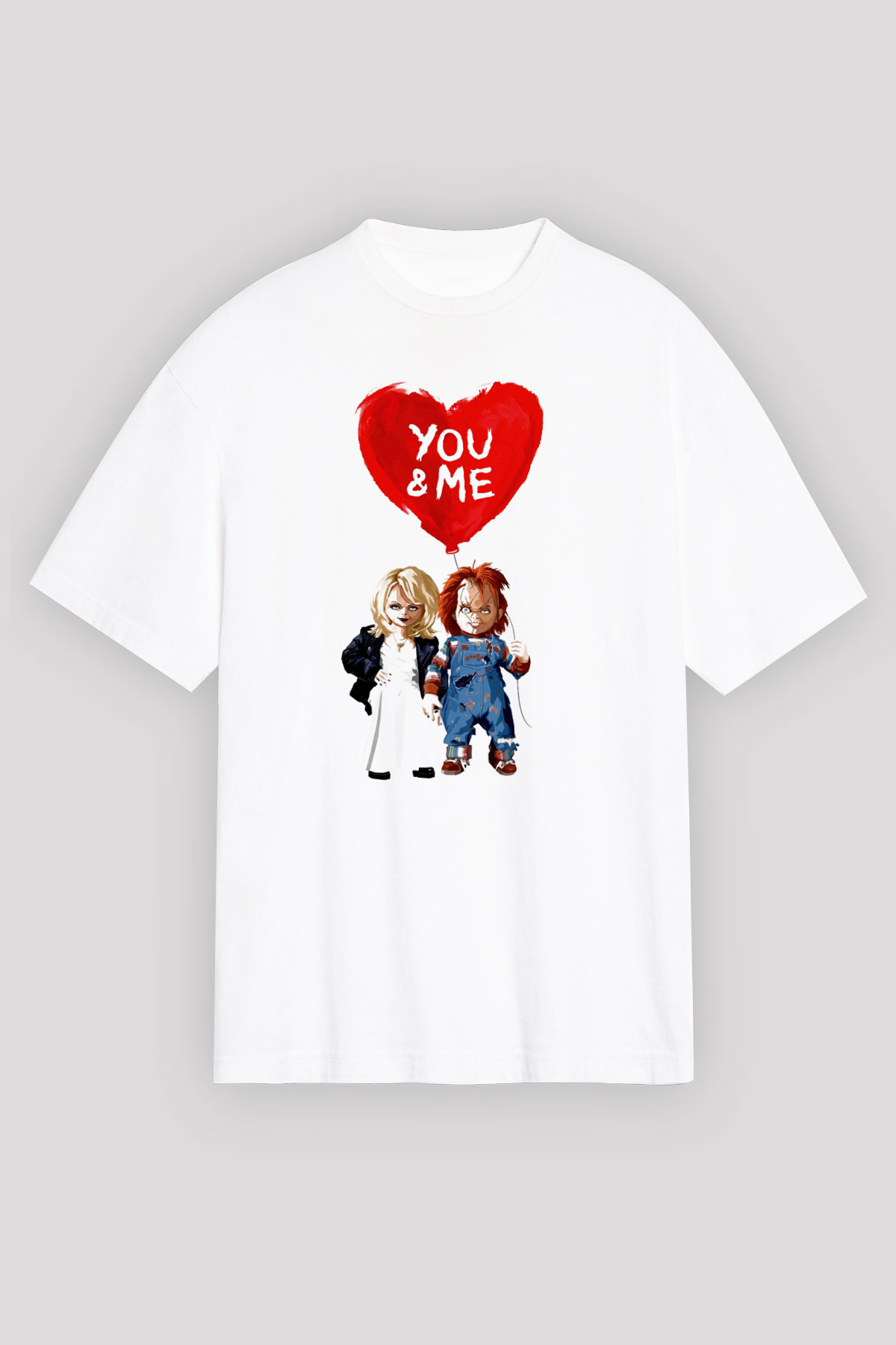 Sevgililer Günü Beyaz Unisex Tişört T-Shirt - TişörtFabrikası