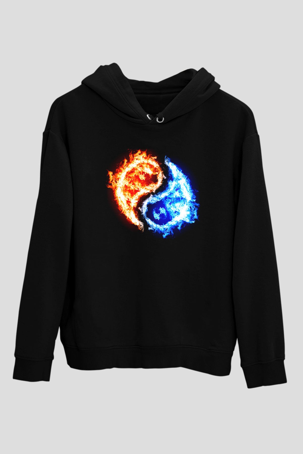 Sevgililer Günü Siyah Unisex Hoodie