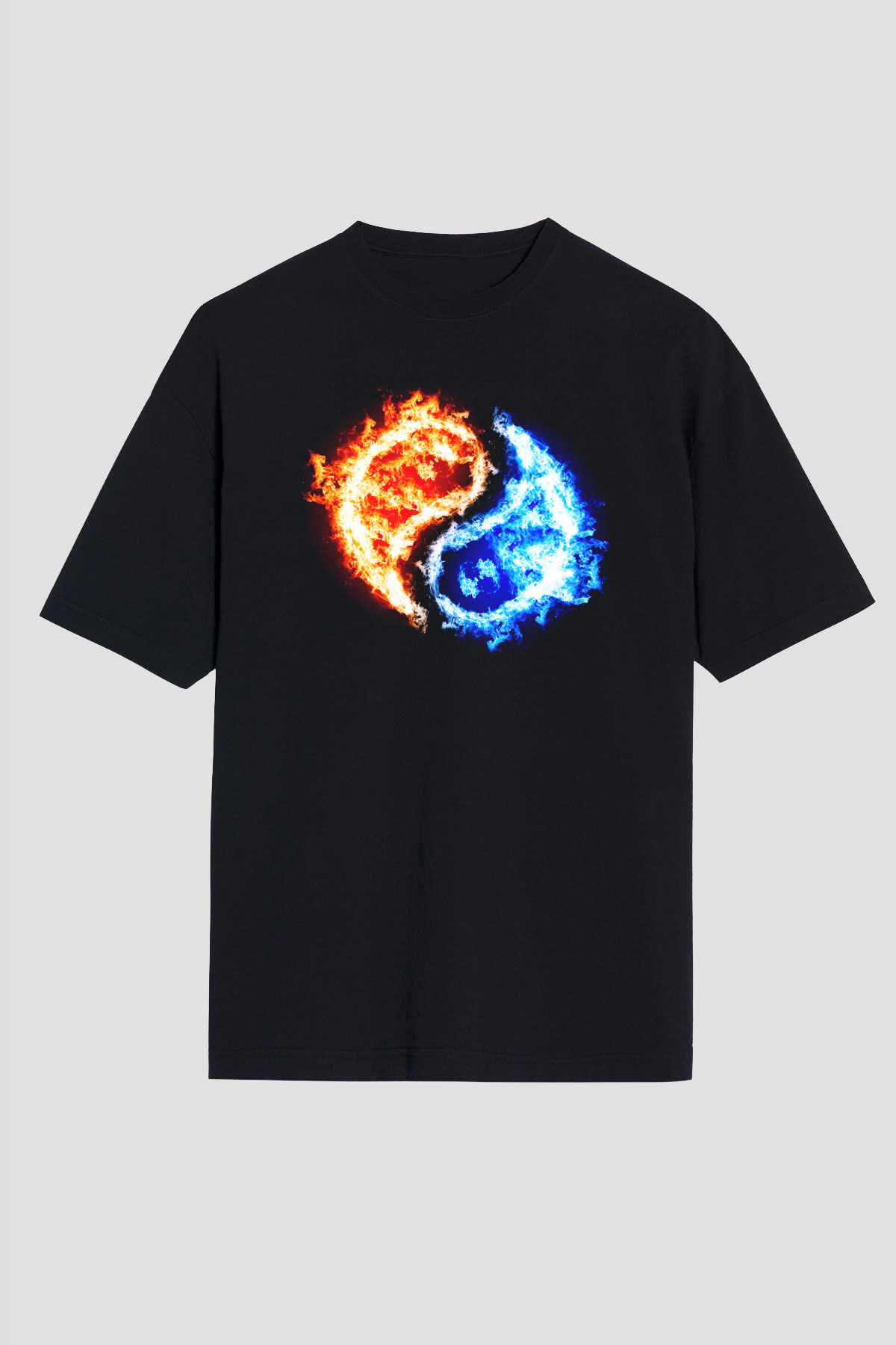 Sevgililer Günü Siyah Unisex Oversize Tişört T-Shirt