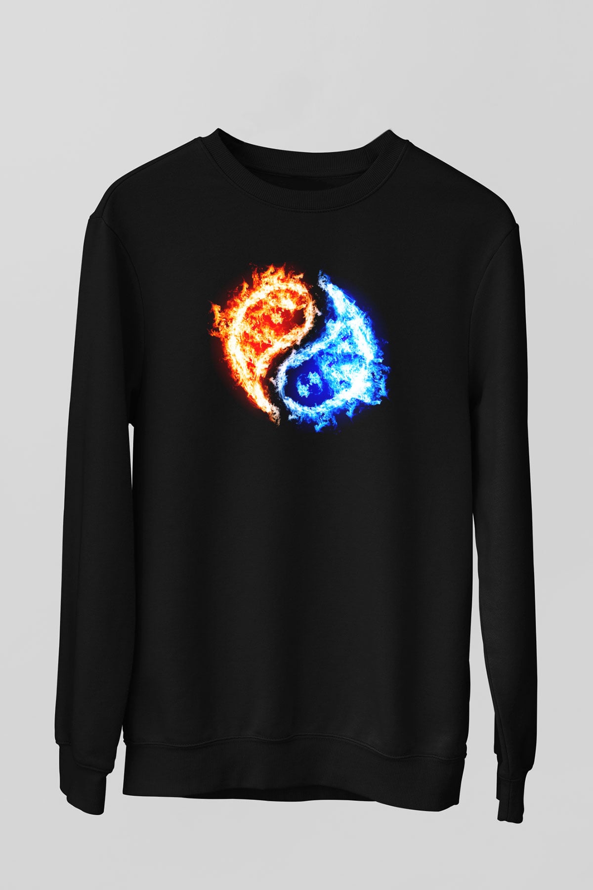 Sevgililer Günü Siyah Unisex Sweatshirt