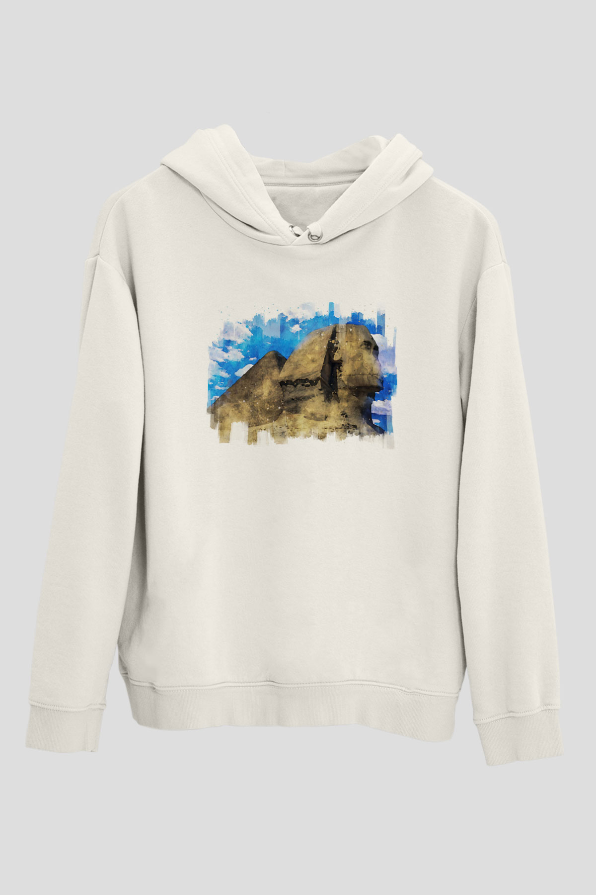 Sfenks Beyaz Unisex Hoodie