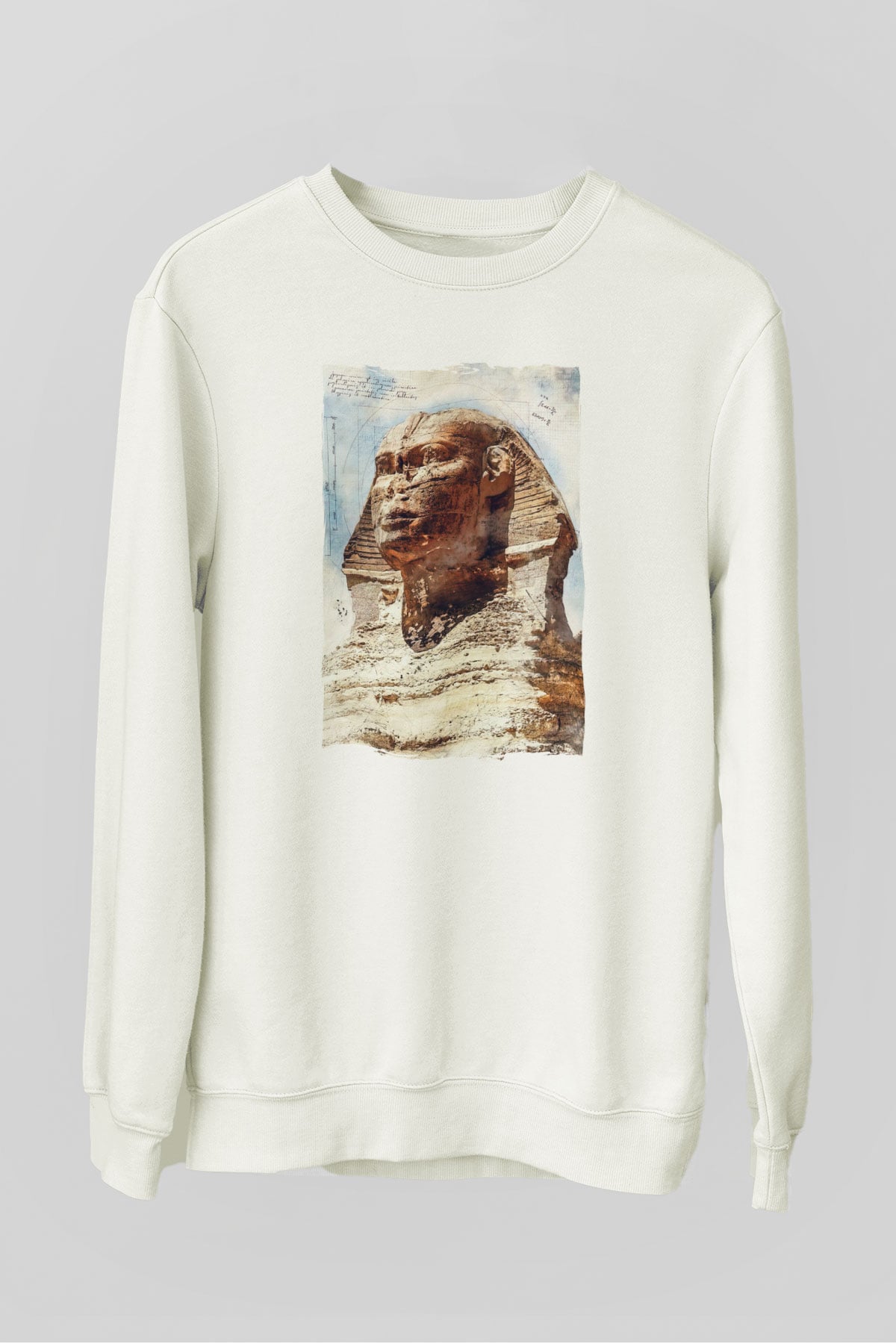 Sfenks Beyaz Unisex Sweatshirt