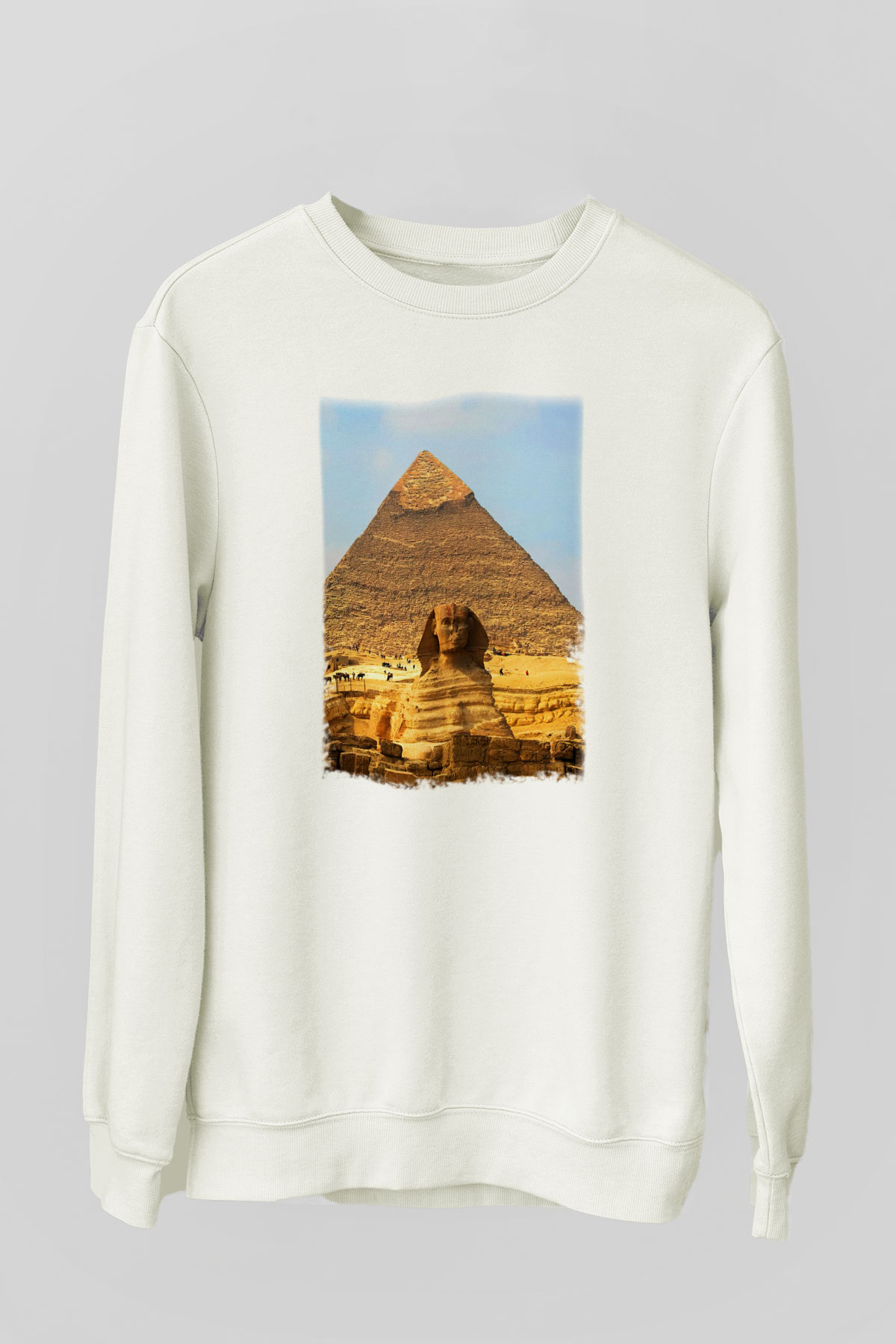 Sfenks Beyaz Unisex Sweatshirt
