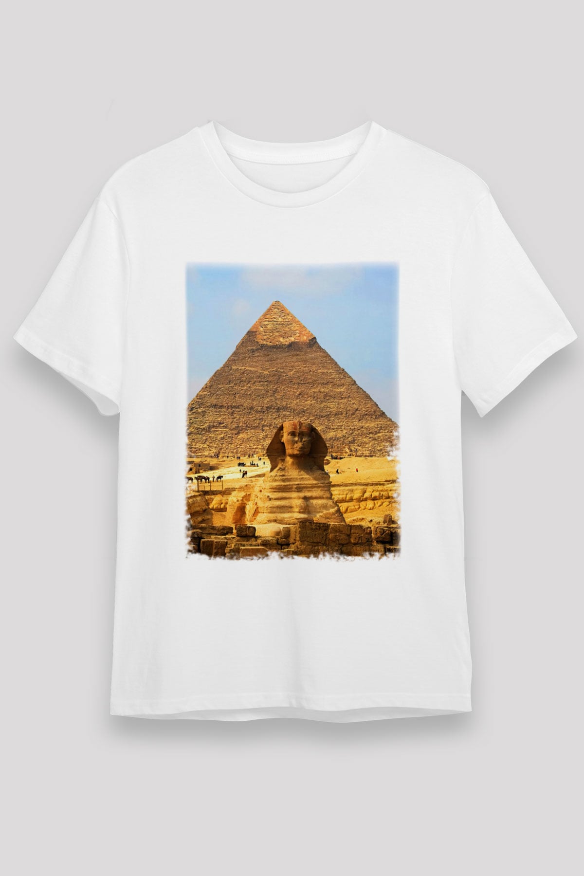 Sfenks Beyaz Unisex Tişört T-Shirt - TişörtFabrikası
