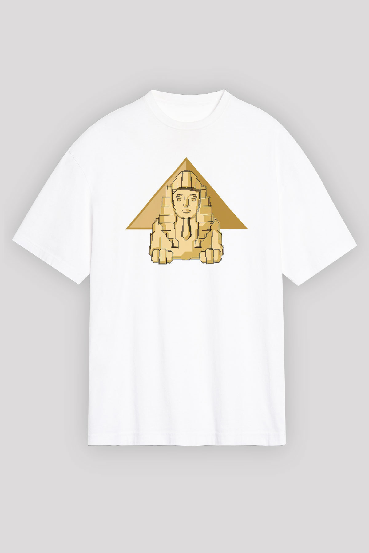 Sfenks Beyaz Unisex Tişört T-Shirt - TişörtFabrikası