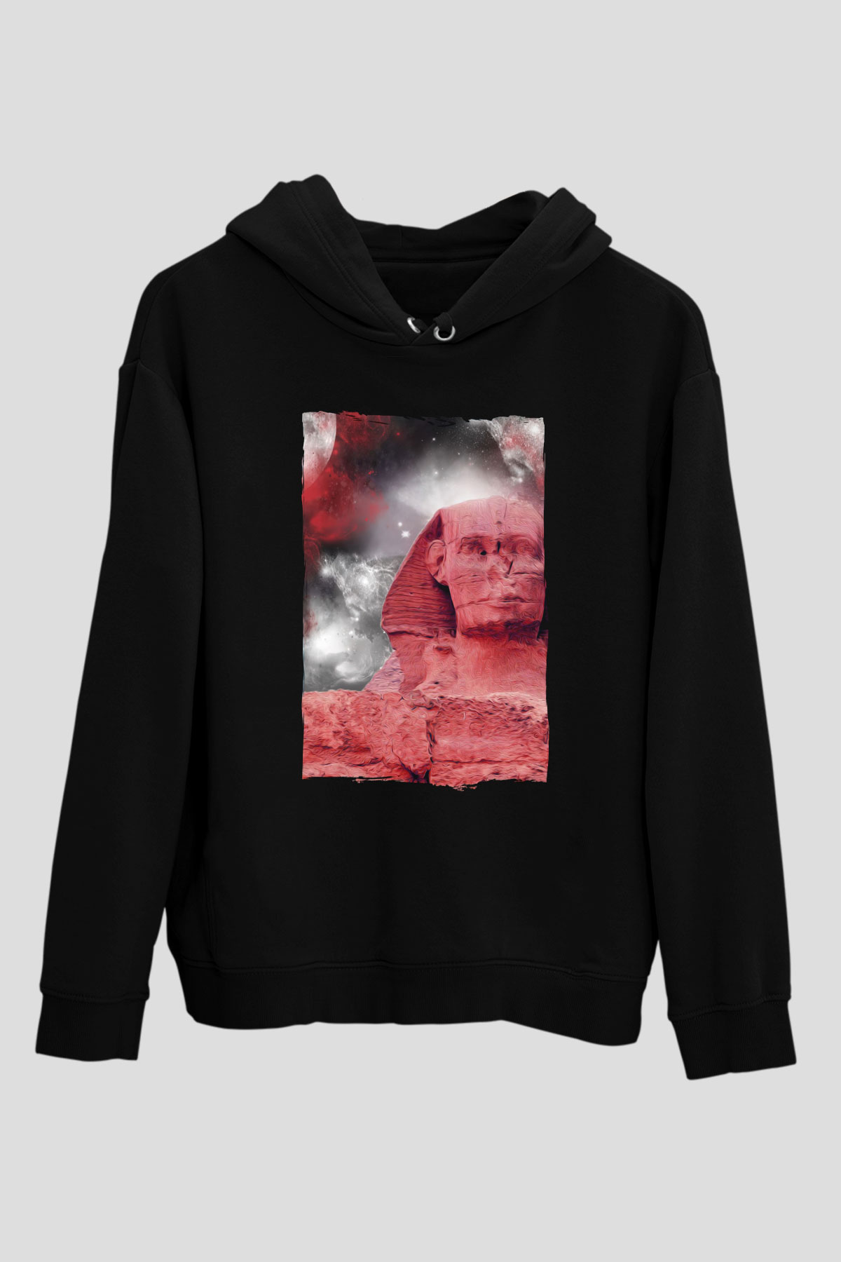 Sfenks Siyah Unisex Hoodie