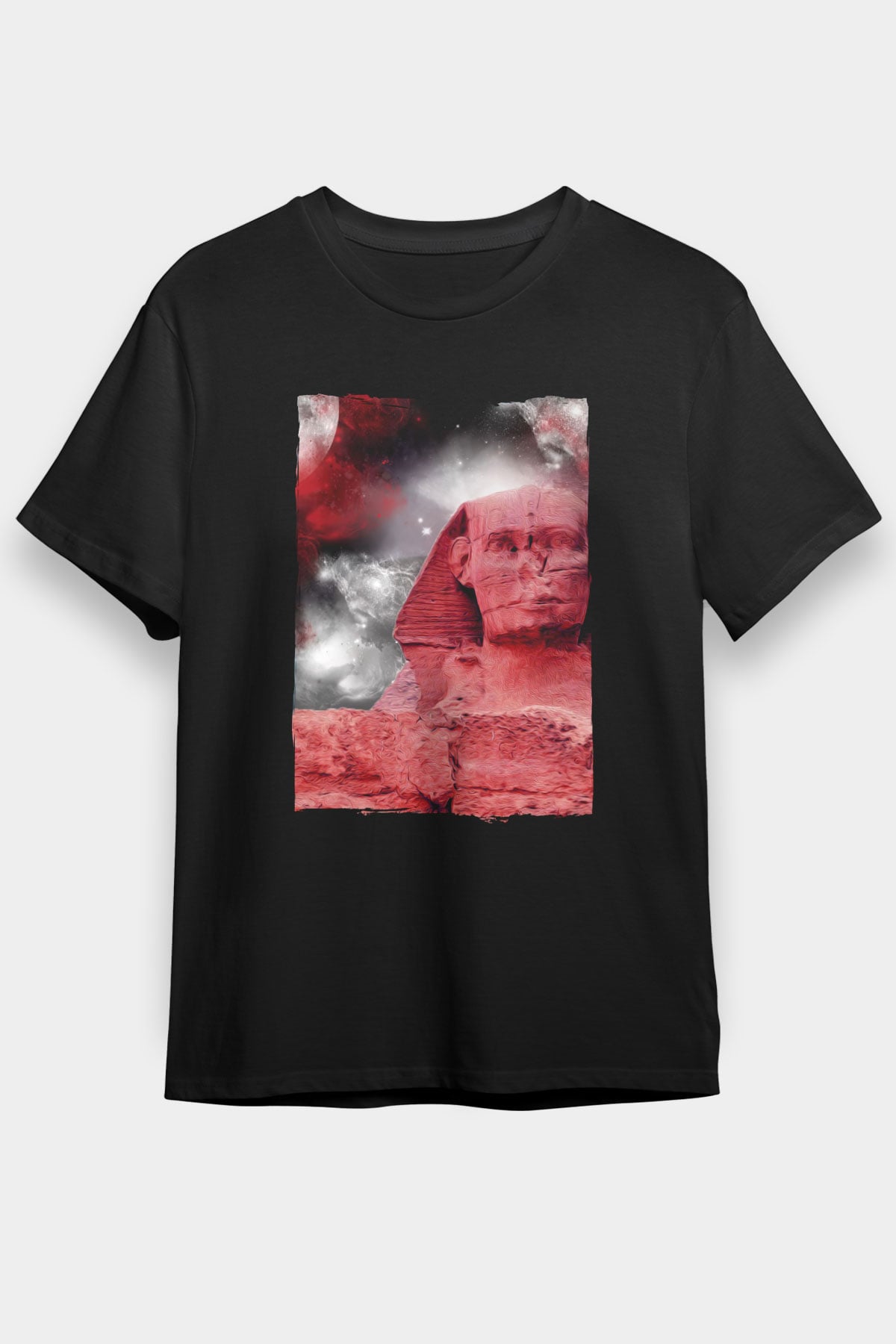 Sfenks Siyah Unisex Tişört T-Shirt - TişörtFabrikası
