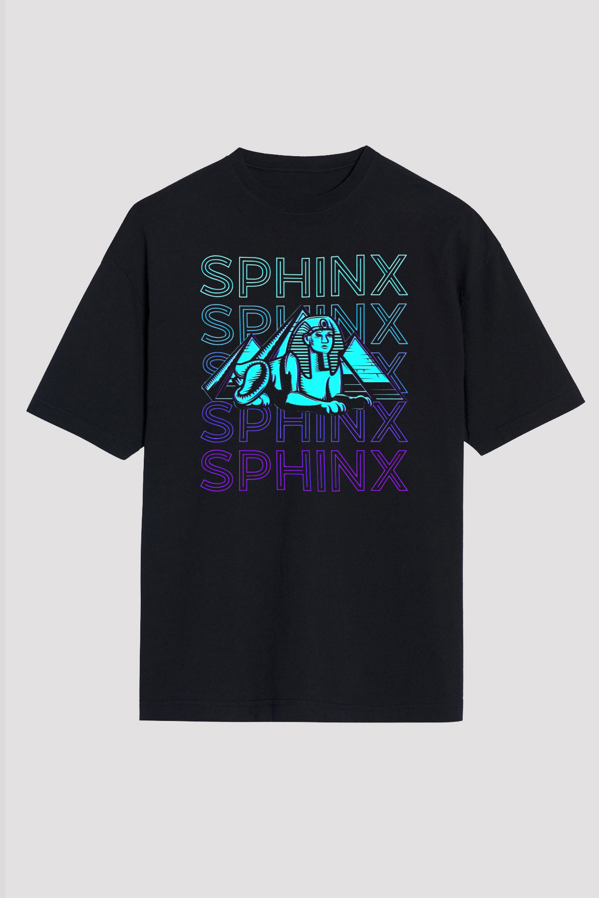 Sfenks Siyah Unisex Tişört T-Shirt - TişörtFabrikası