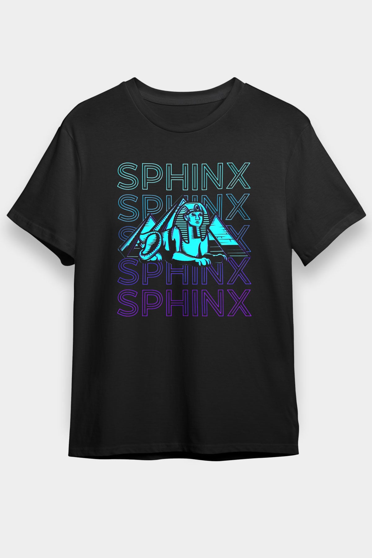 Sfenks Siyah Unisex Tişört T-Shirt - TişörtFabrikası