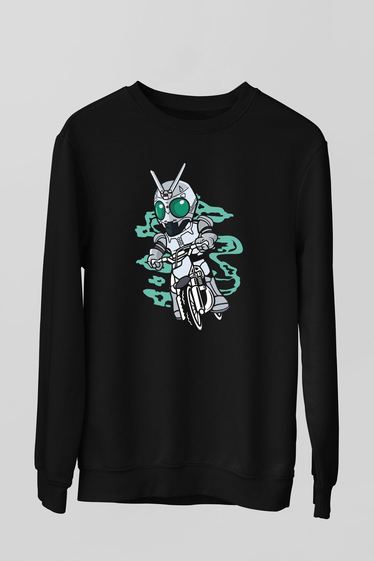 Shadowmoon Motocross Rider Baskılı Siyah Unisex Tshirt