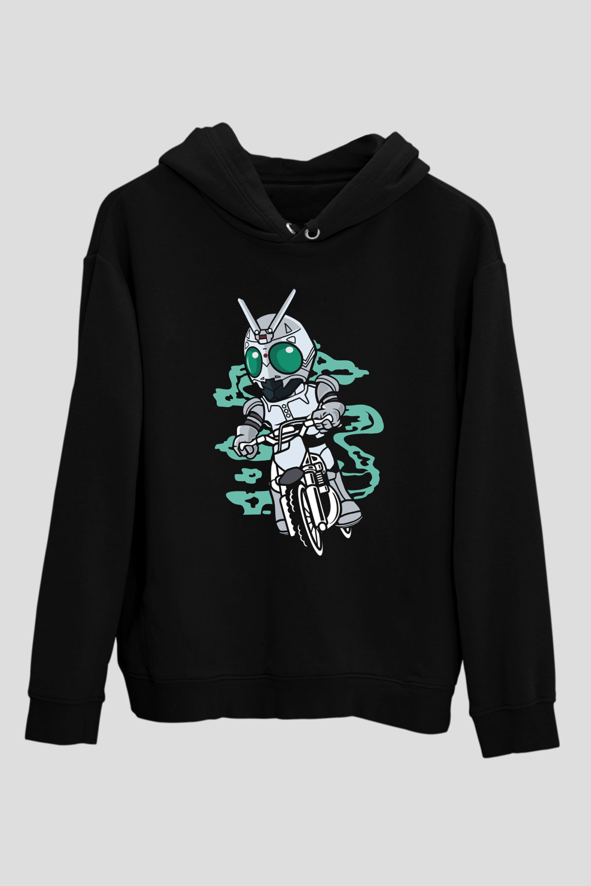 Shadowmoon Motocross Rider Baskılı Siyah Unisex Tshirt