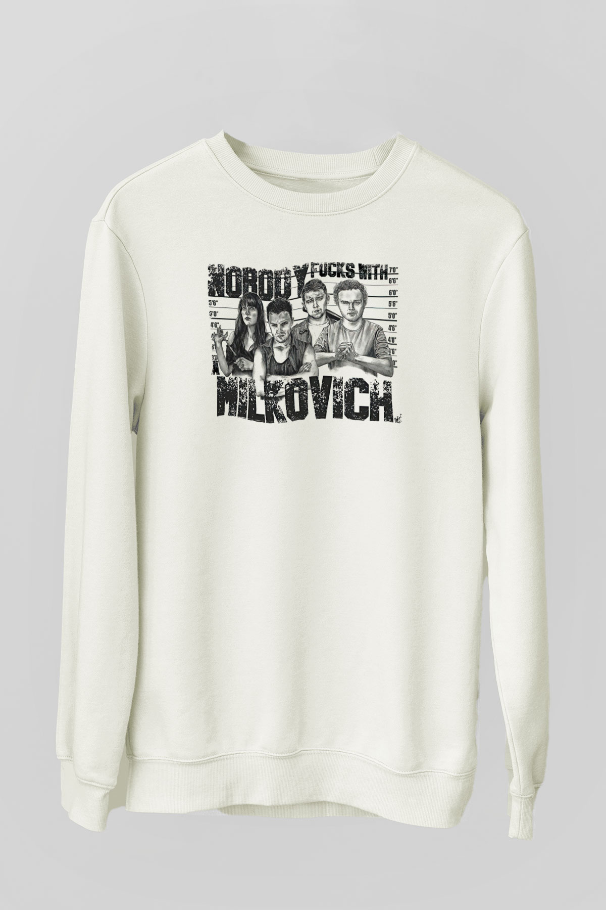Shameless Baskılı Beyaz Unisex Sweatshirt