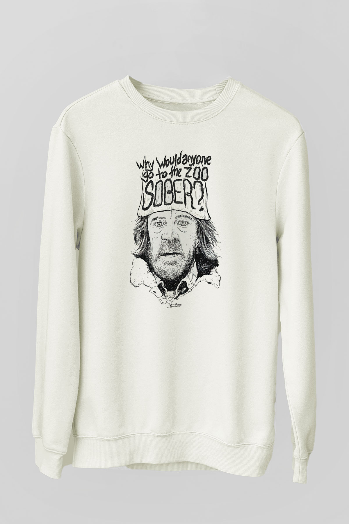 Shameless Baskılı Beyaz Unisex Sweatshirt