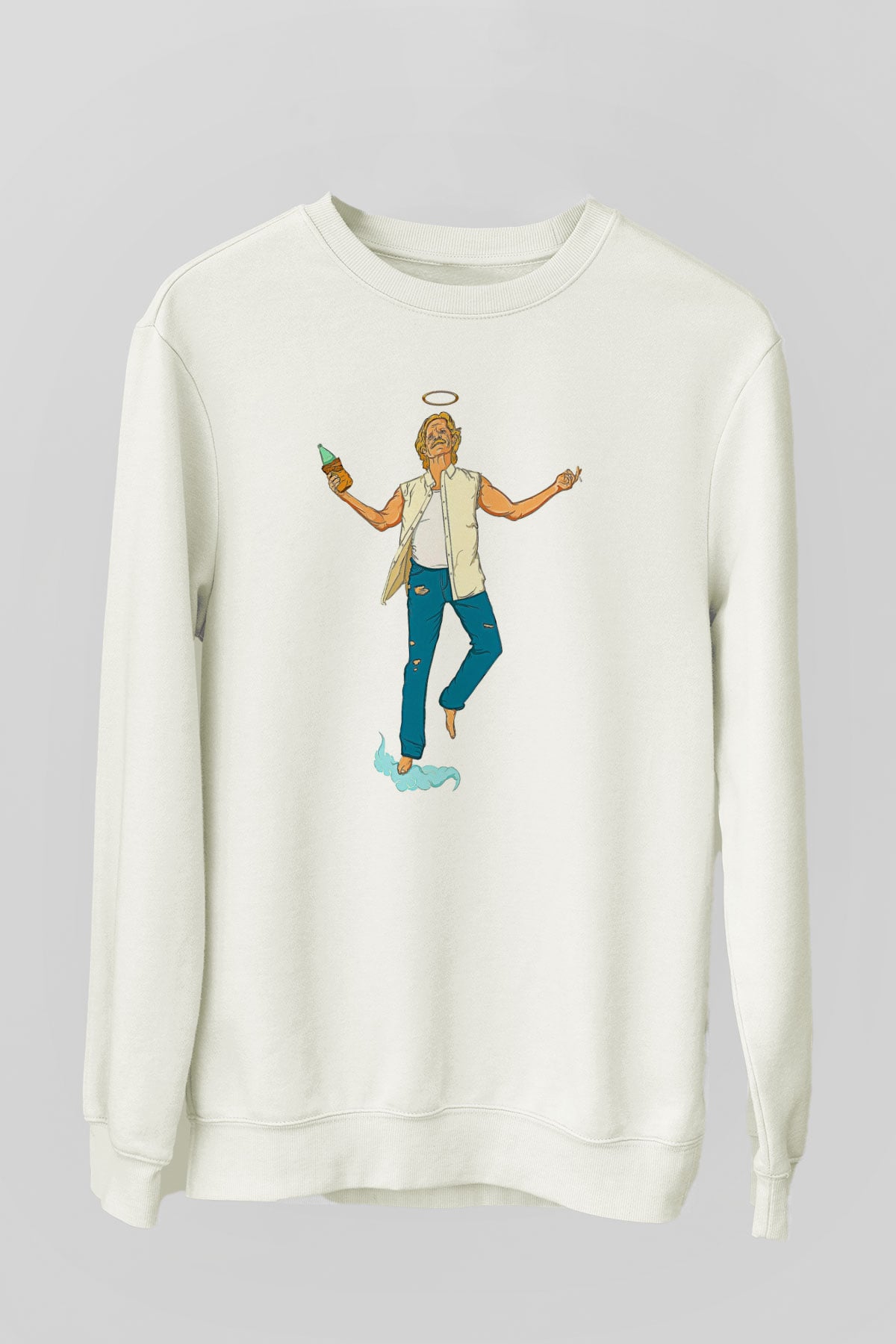Shameless Baskılı Beyaz Unisex Sweatshirt