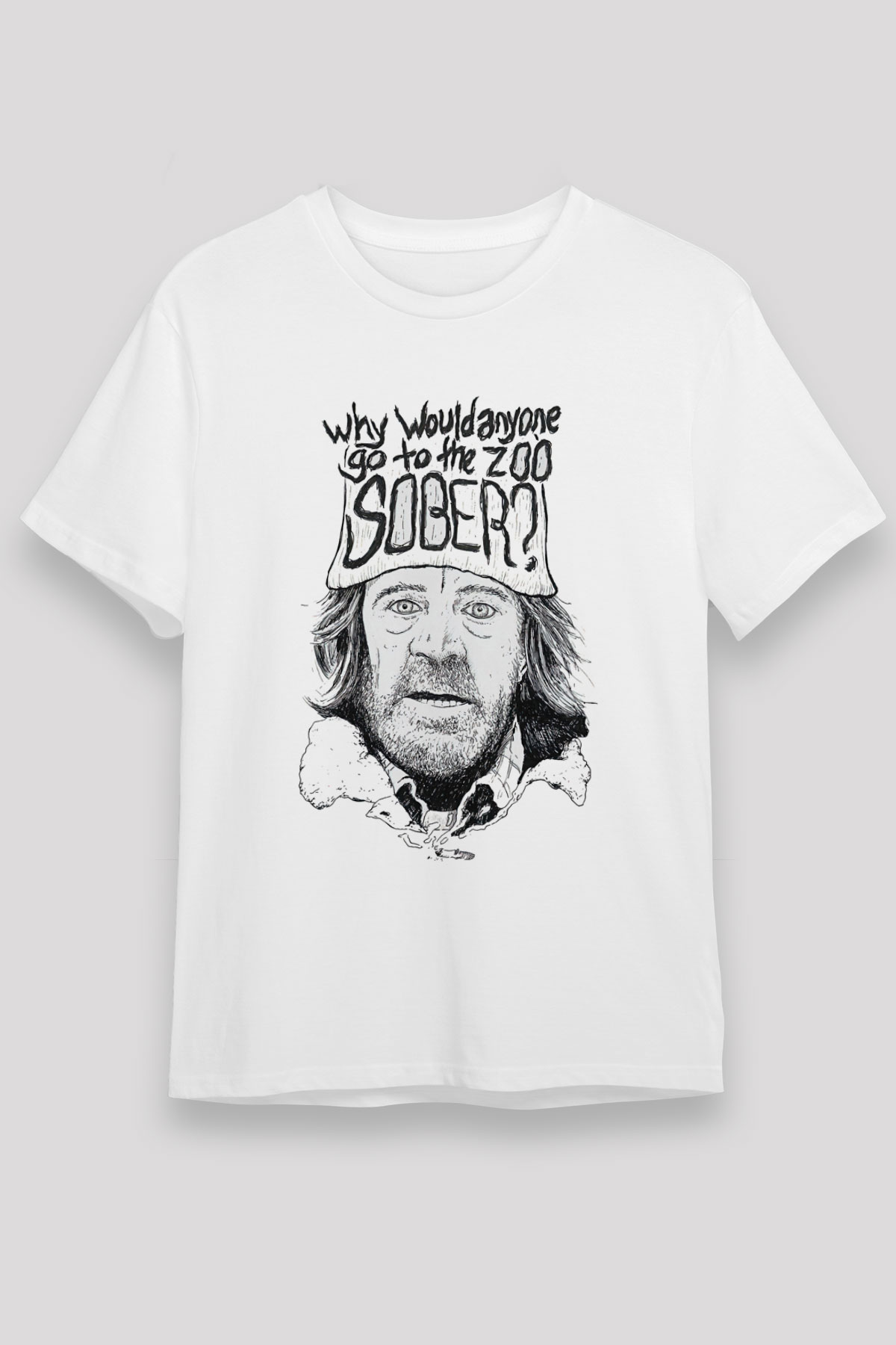Shameless Unisex Baskılı Beyaz Tişört - Tshirt