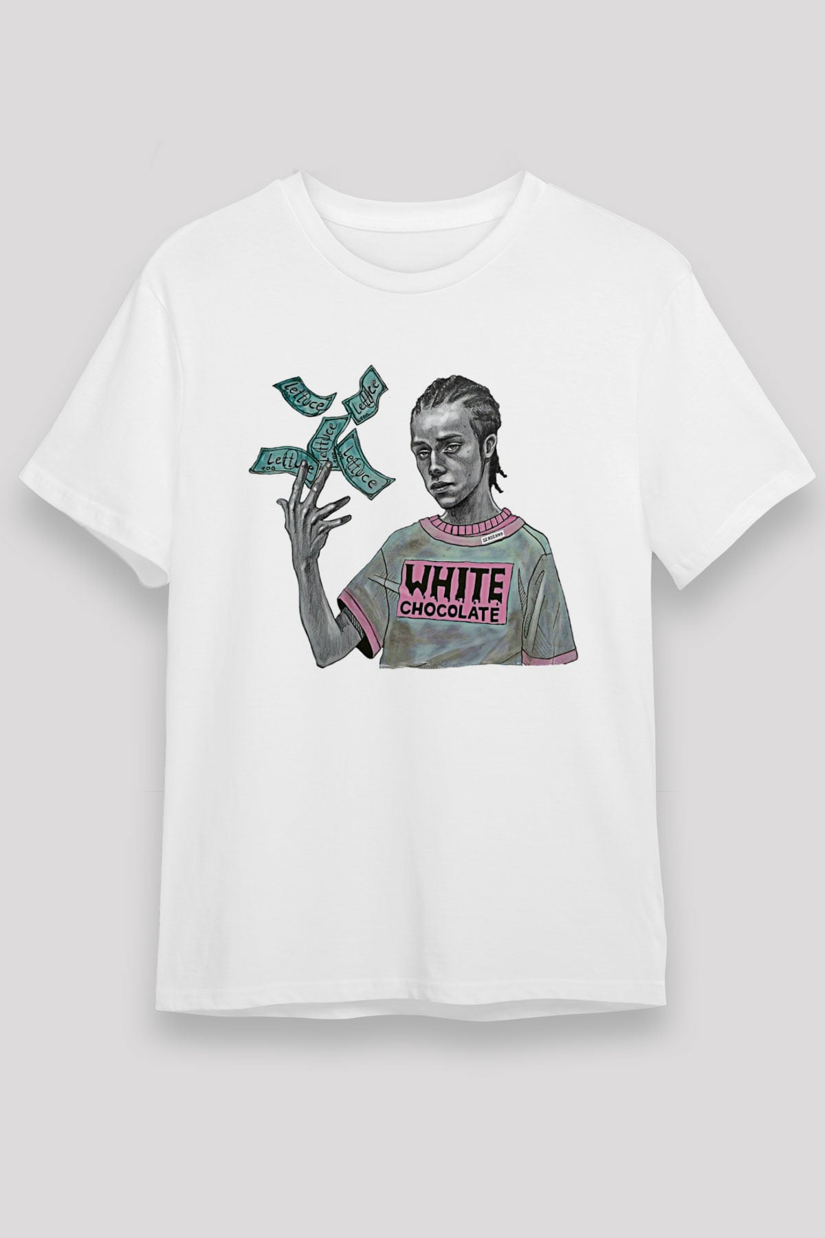 Shameless Unisex Baskılı Beyaz Tişört - Tshirt