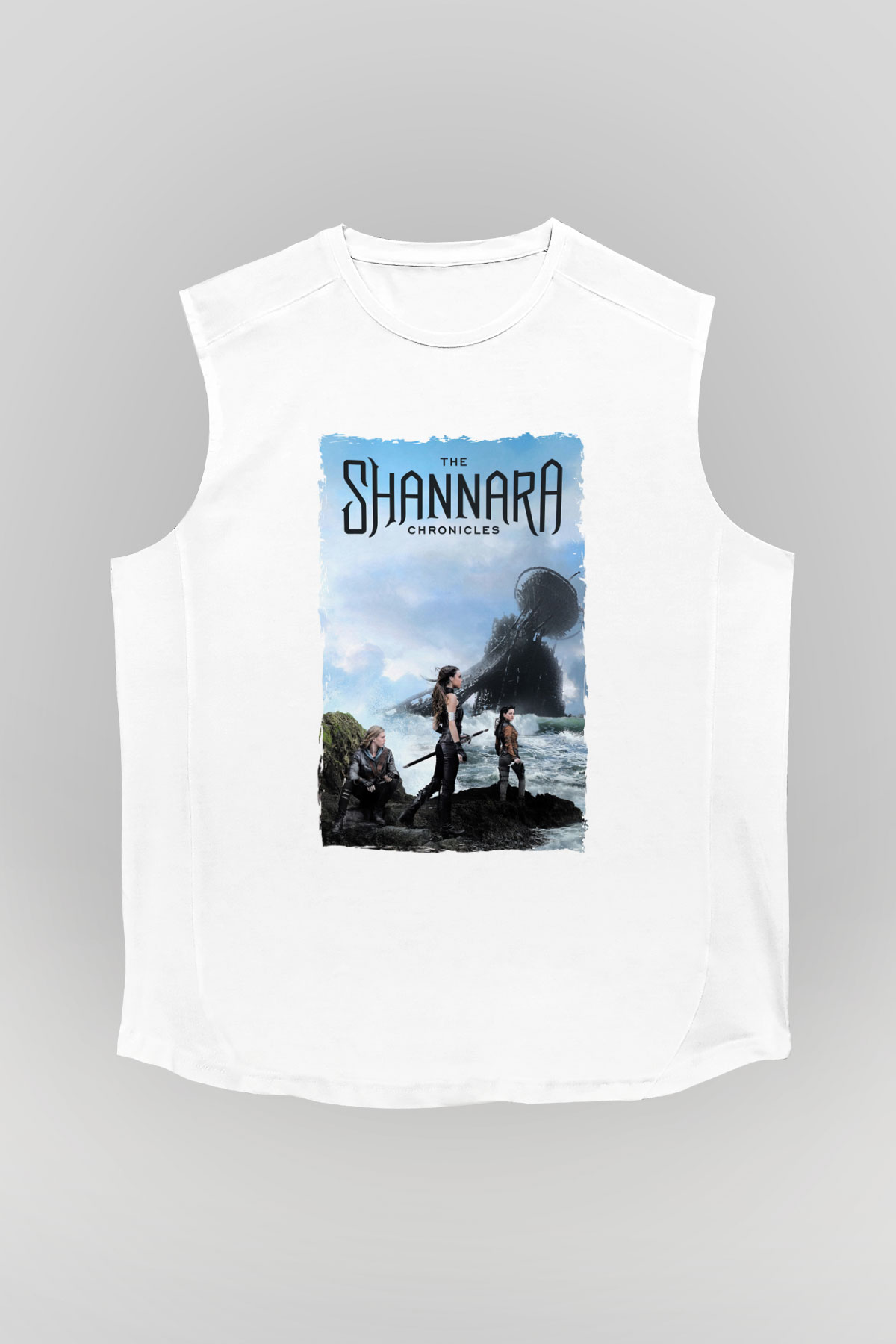 Shannara Chronicles Beyaz Unisex Kolsuz Tişört