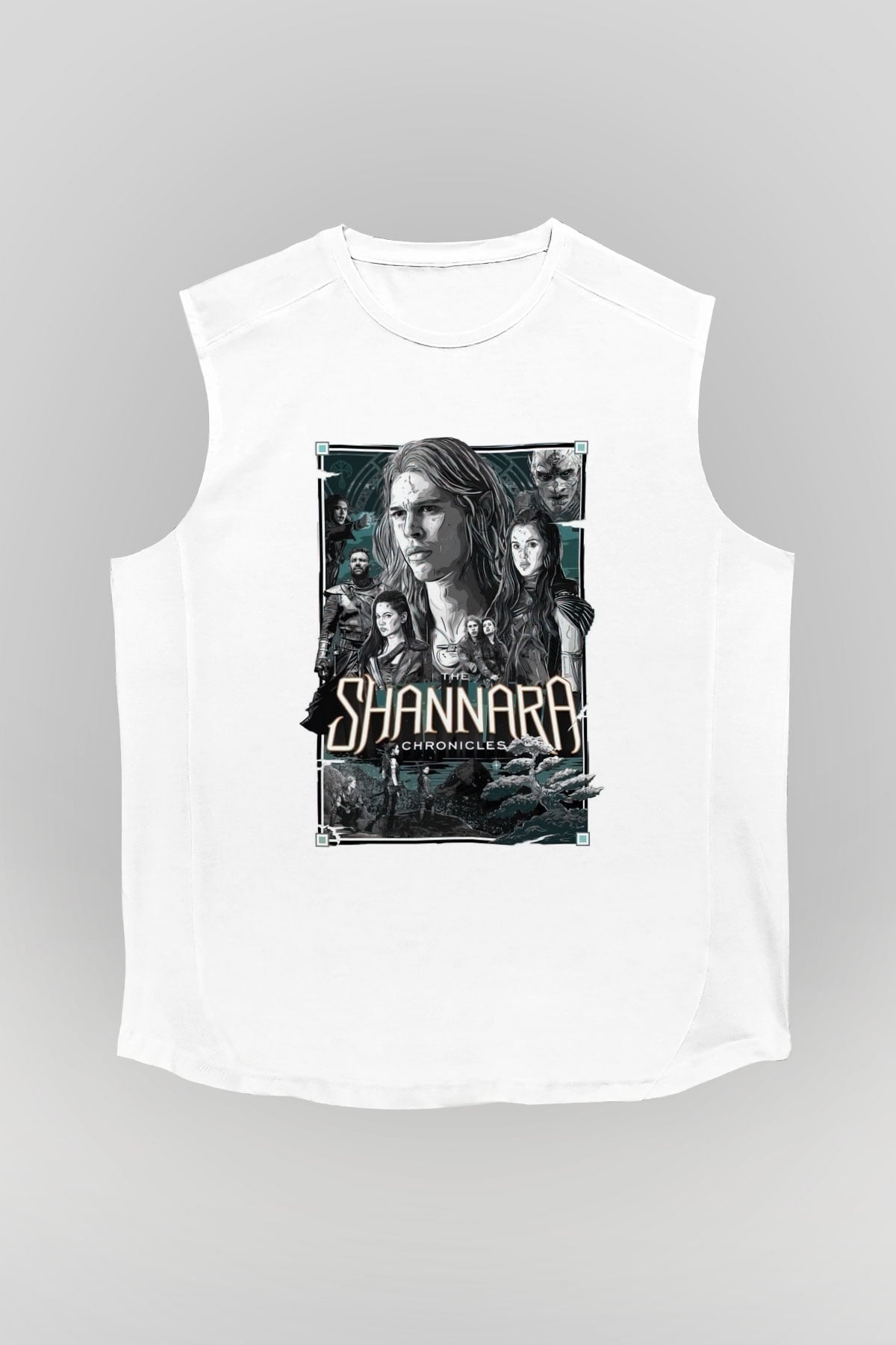 Shannara Chronicles Beyaz Unisex Kolsuz Tişört