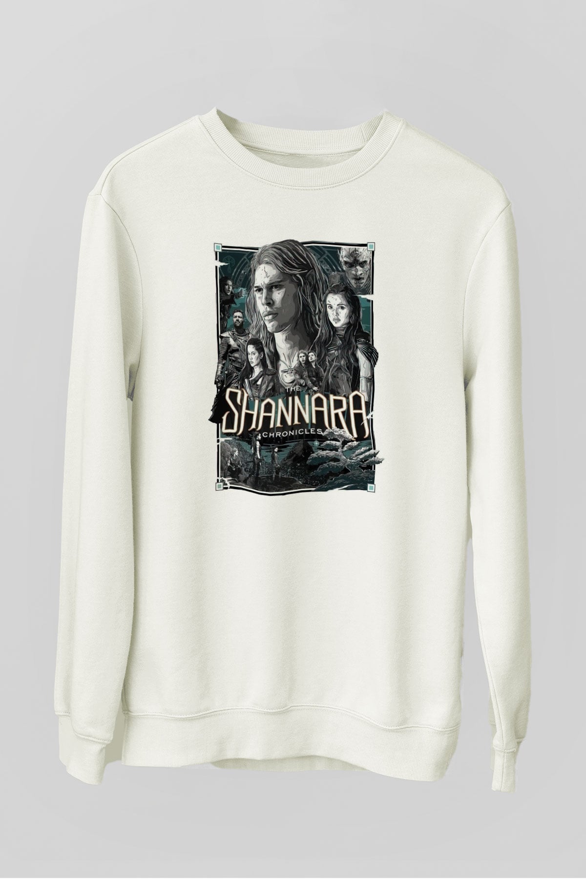 Shannara Chronicles Beyaz Unisex Sweatshirt