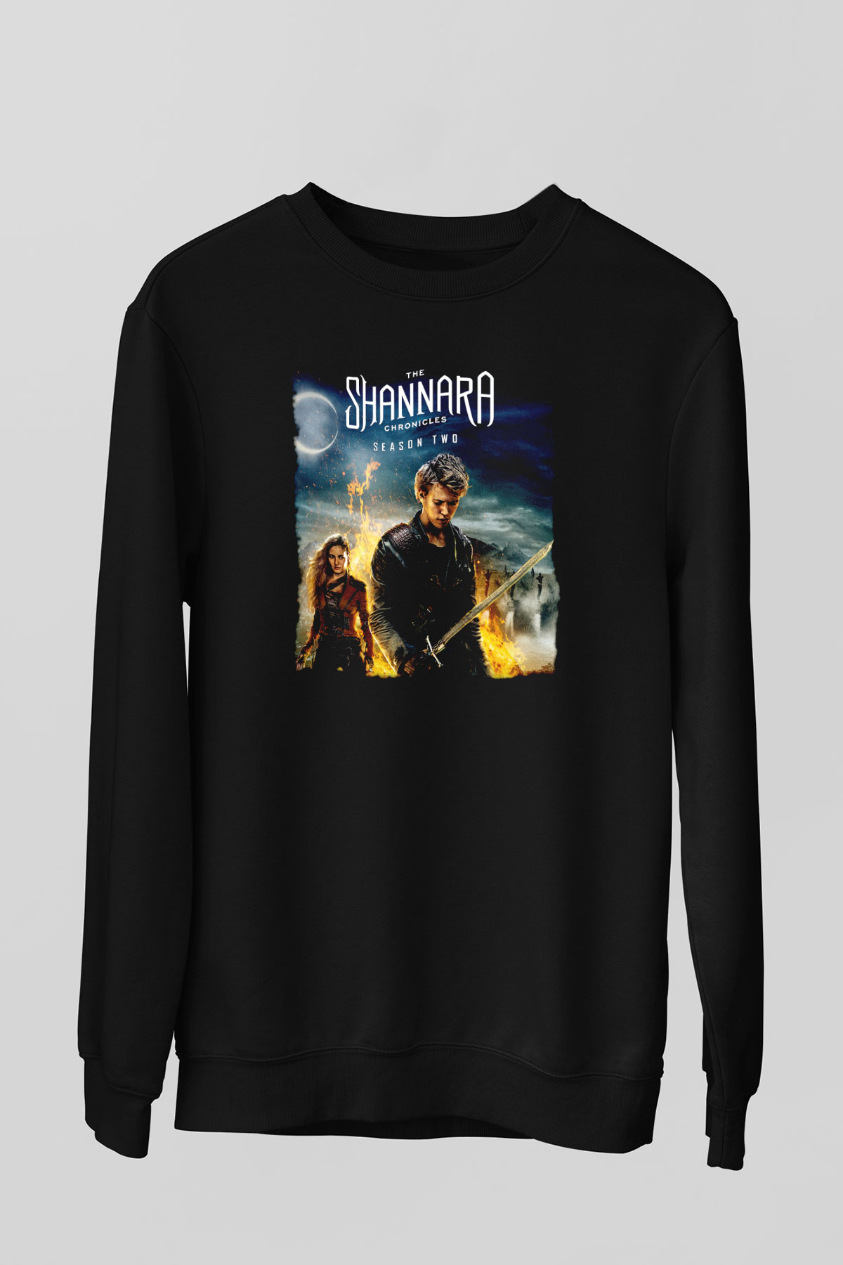Shannara Chronicles Siyah Unisex Sweatshirt