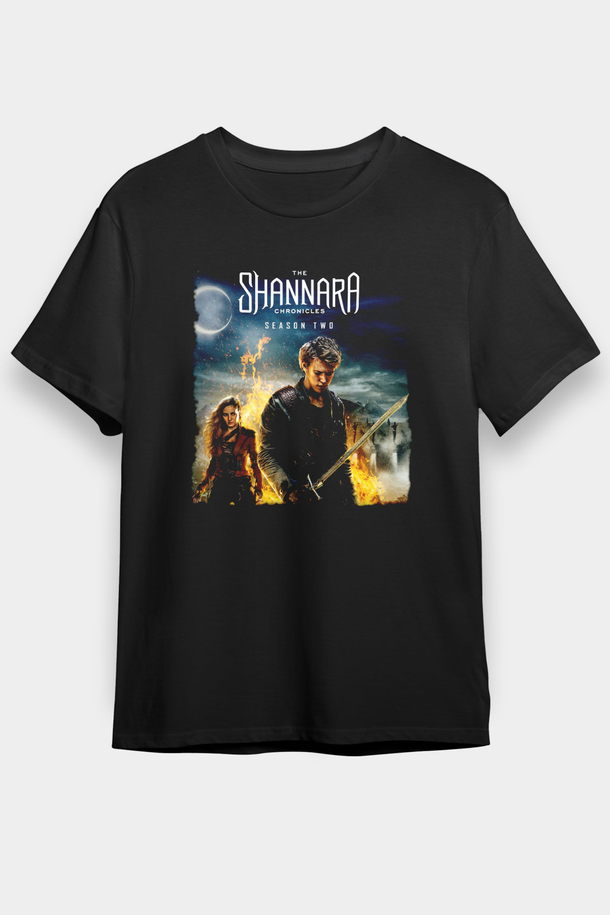 Shannara Chronicles Siyah Unisex Graphic Tee - STREETWEAR