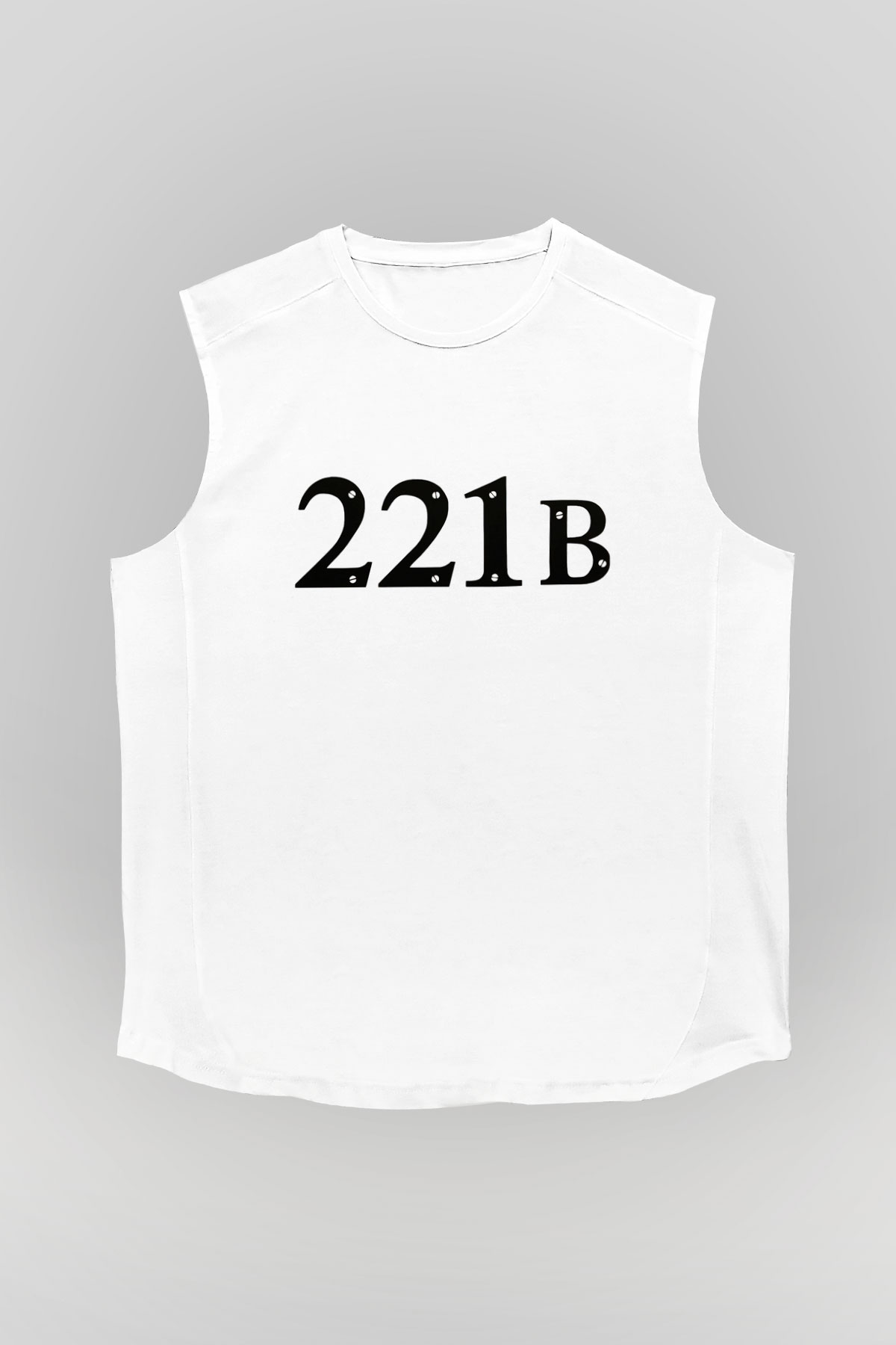 Sherlock Beyaz Unisex Kolsuz Tişört