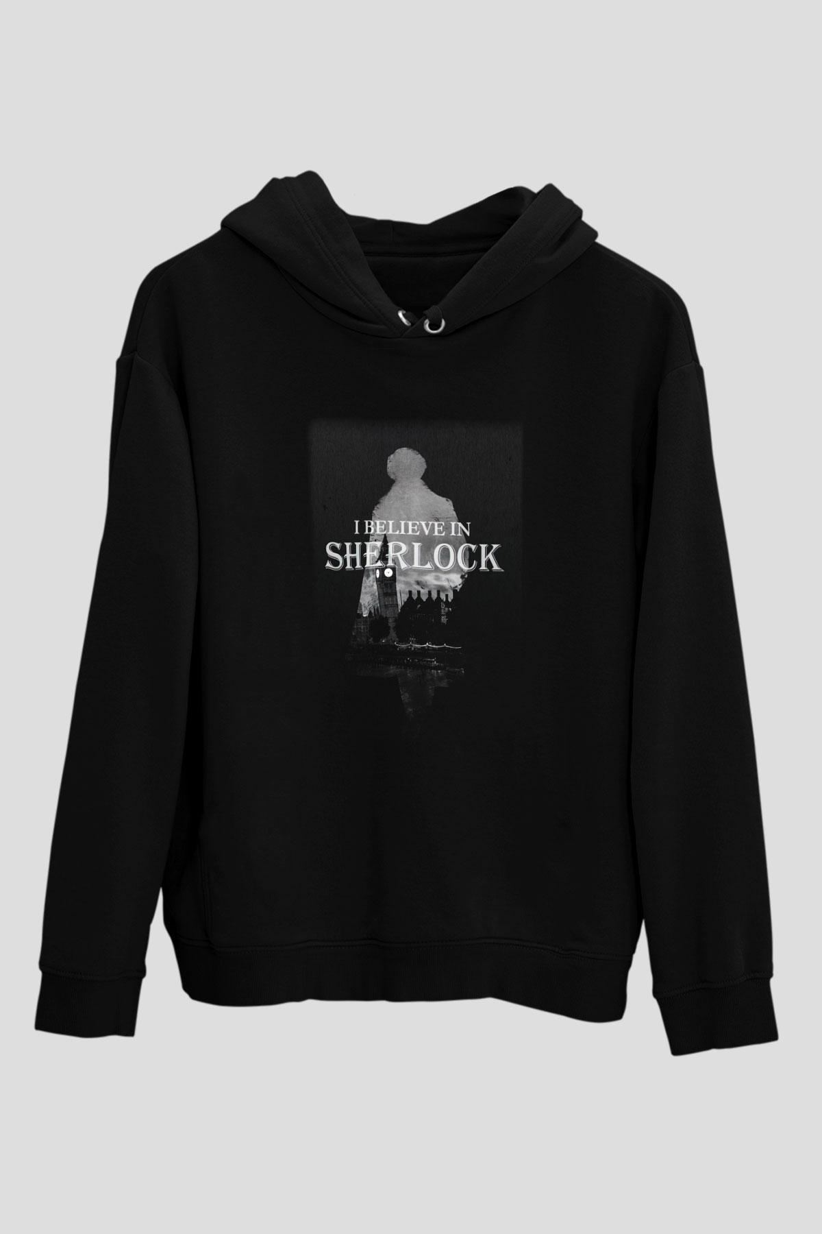 Sherlock Siyah Unisex Hoodie