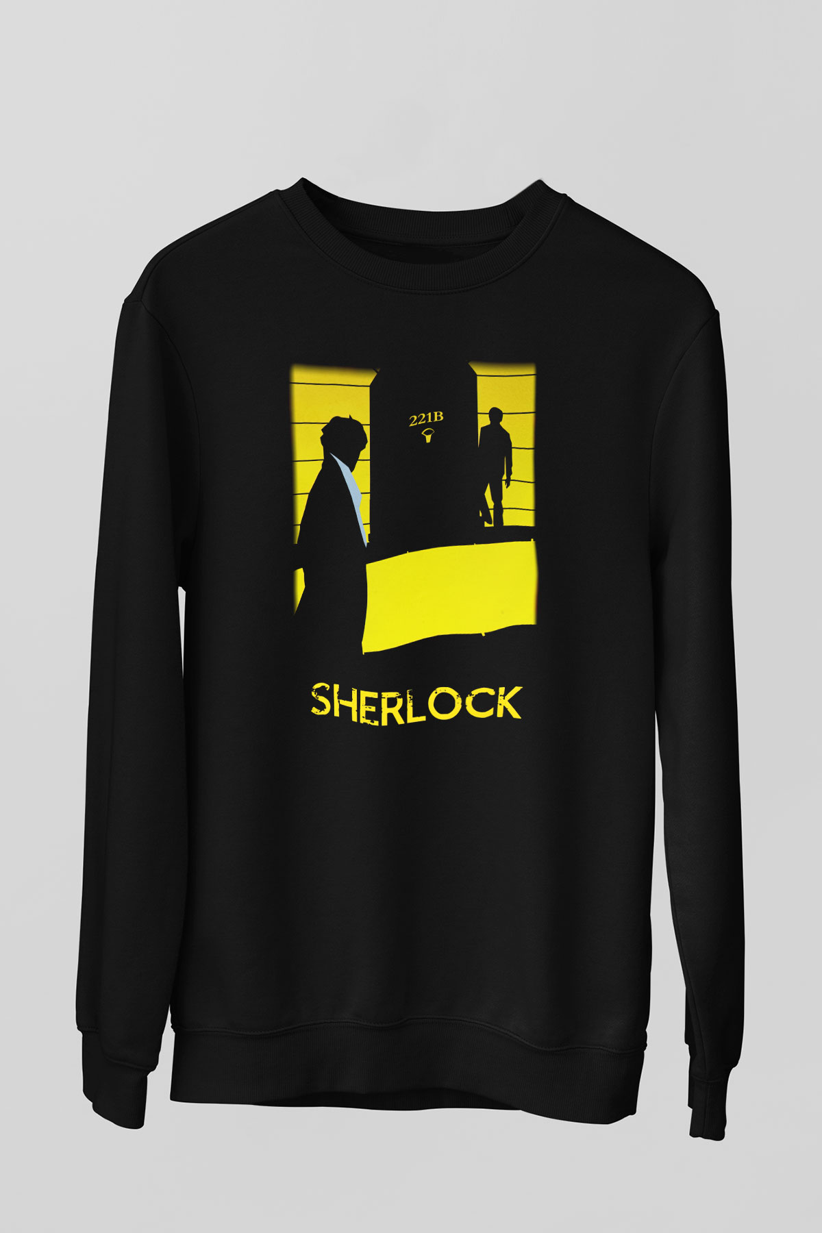 Sherlock Siyah Unisex Sweatshirt