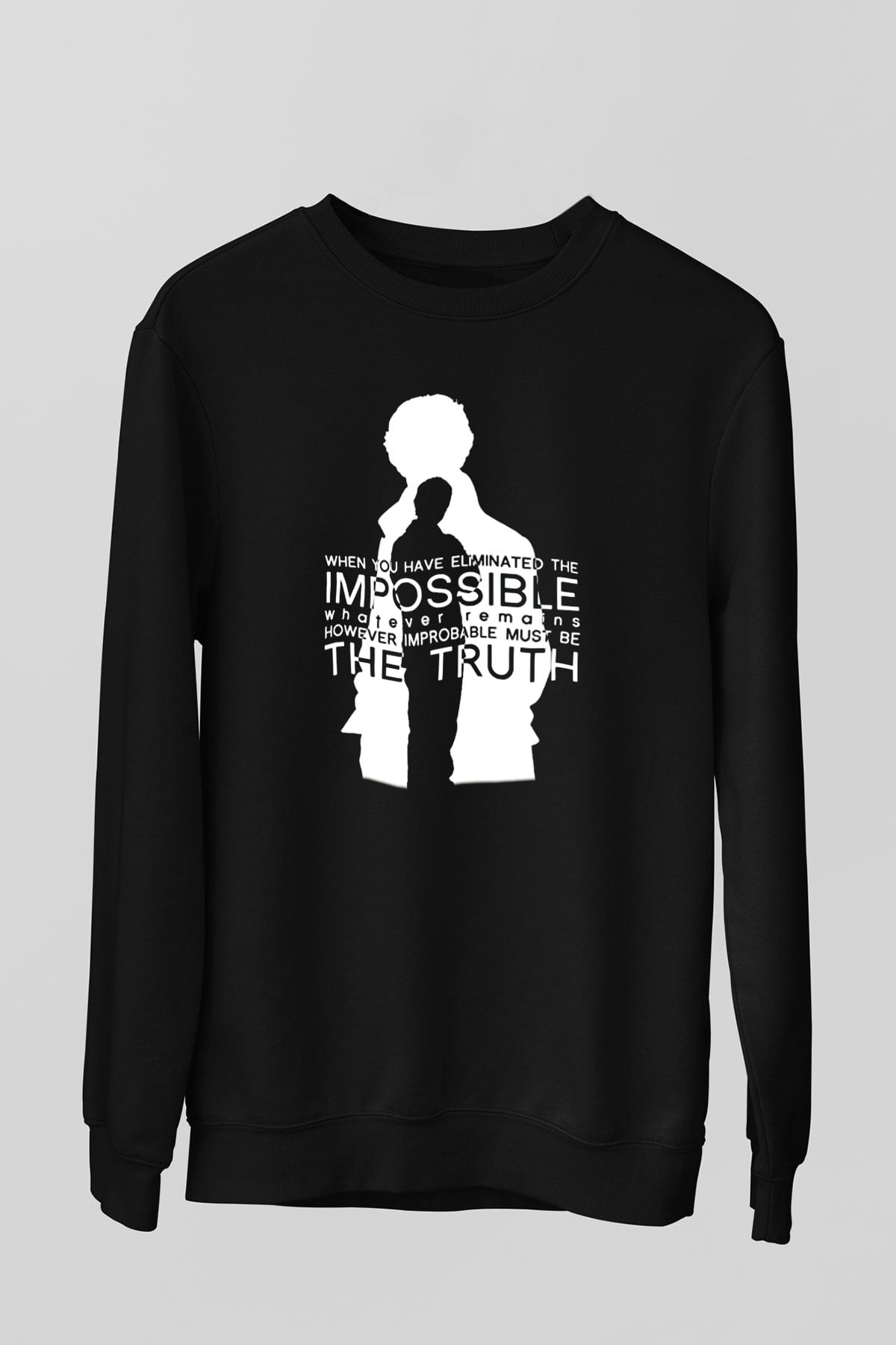 Sherlock Siyah Unisex Sweatshirt