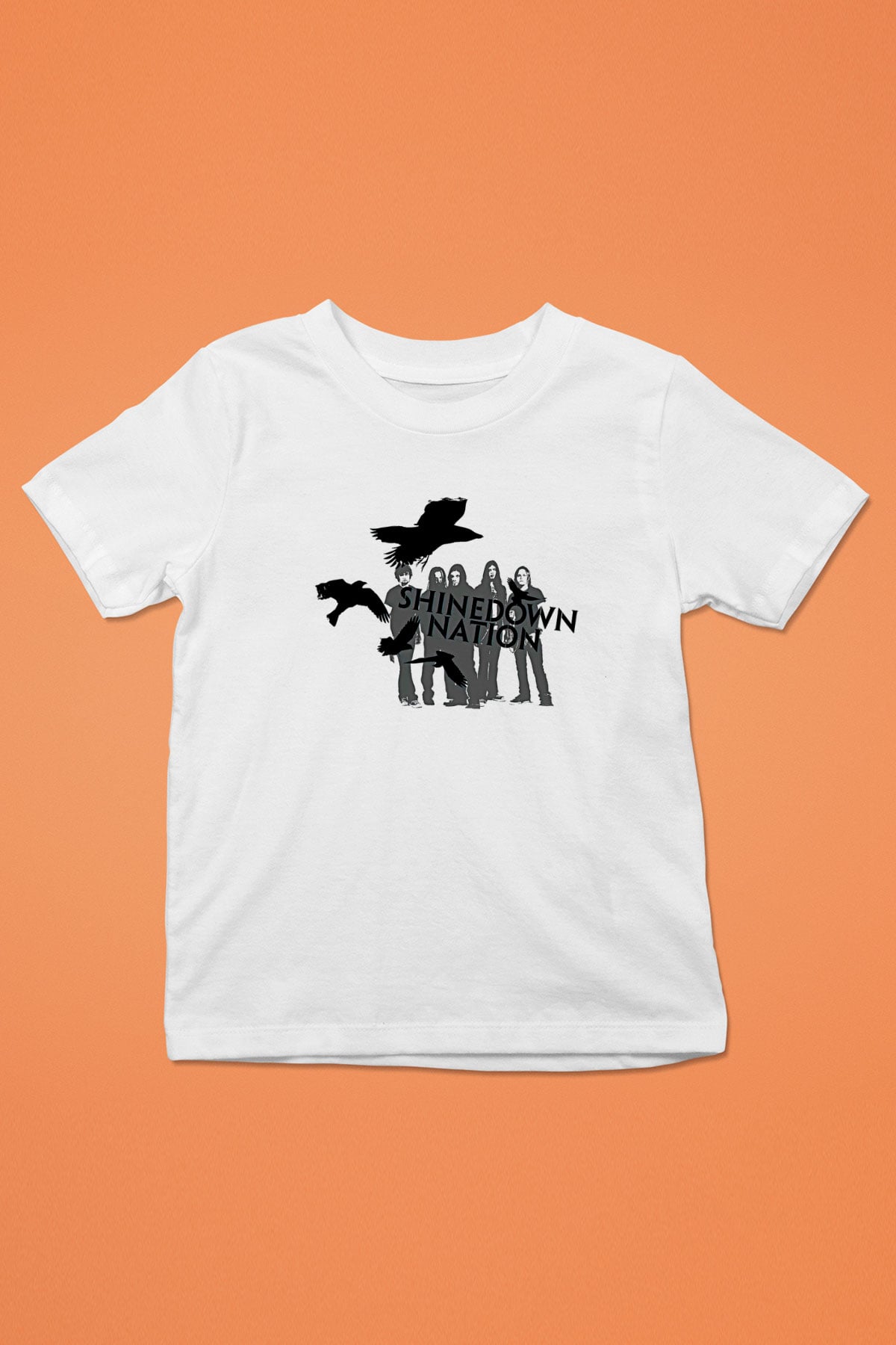 Shinedown Baskılı Beyaz Unisex Beyaz Çocuk Tişört - Tshirt