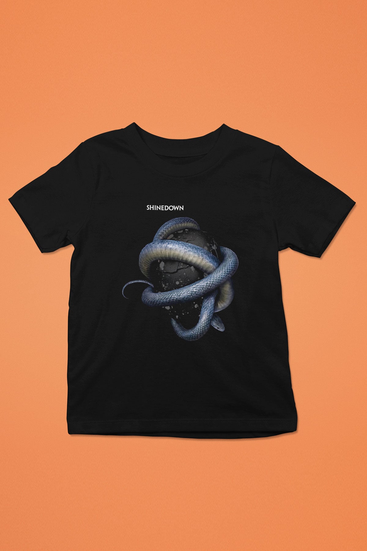 Shinedown Baskılı Unisex Siyah Çocuk Tişört - Tshirt