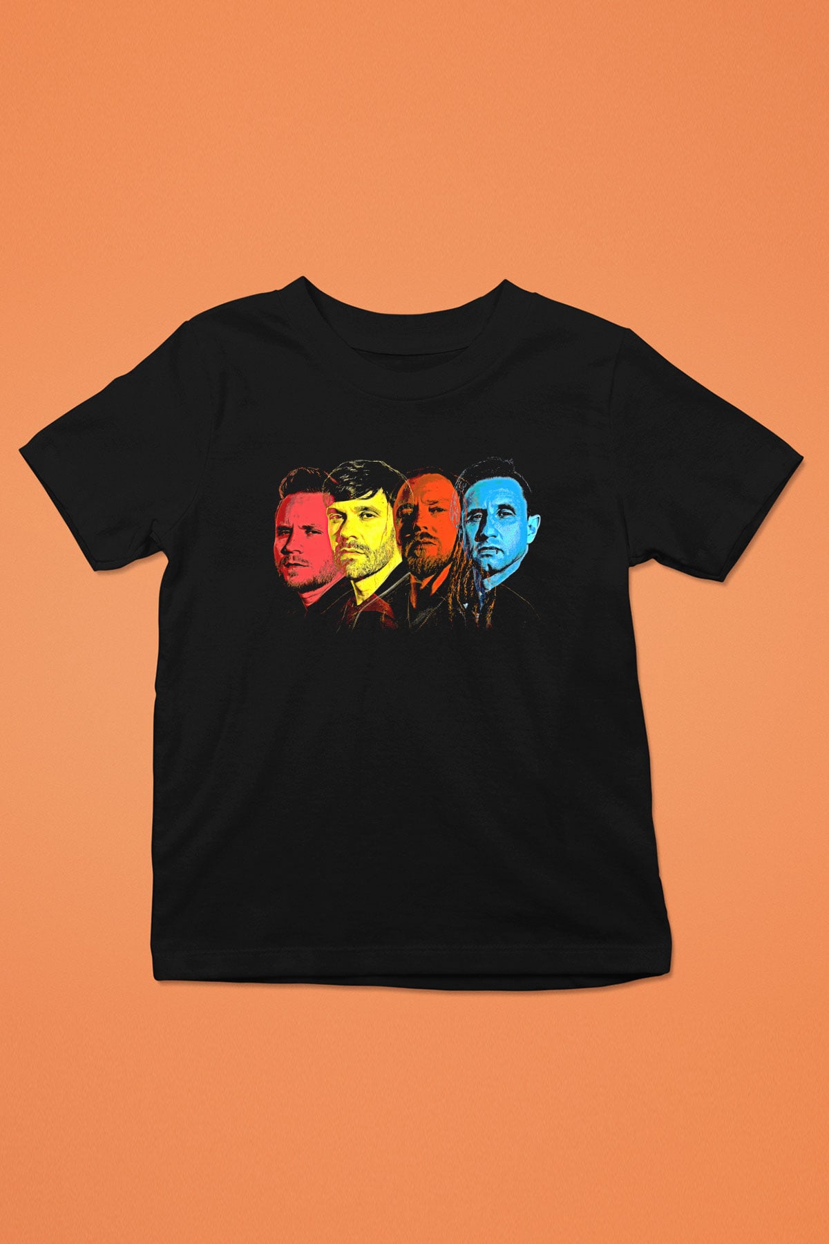 Shinedown Baskılı Unisex Siyah Çocuk Tişört - Tshirt