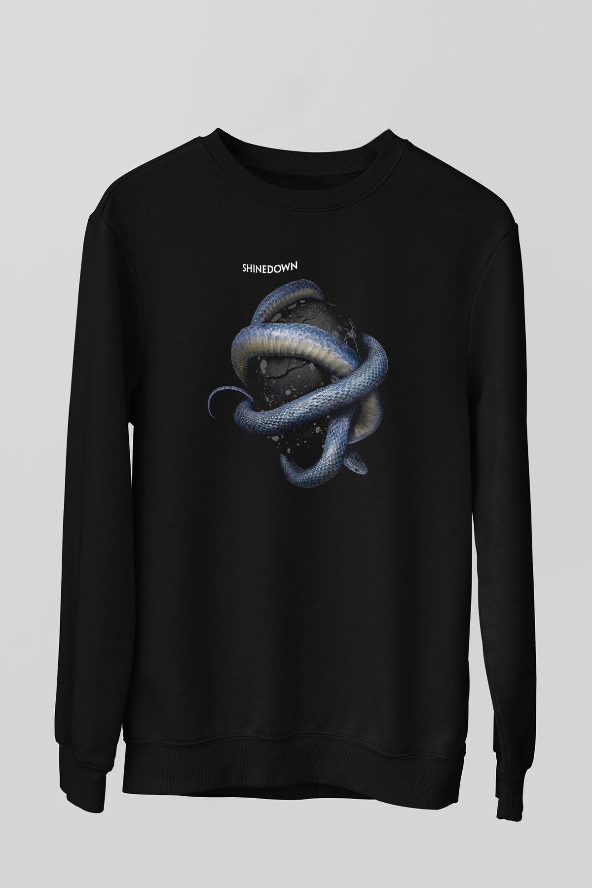 Shinedown Baskılı Unisex Siyah Sweatshirt
