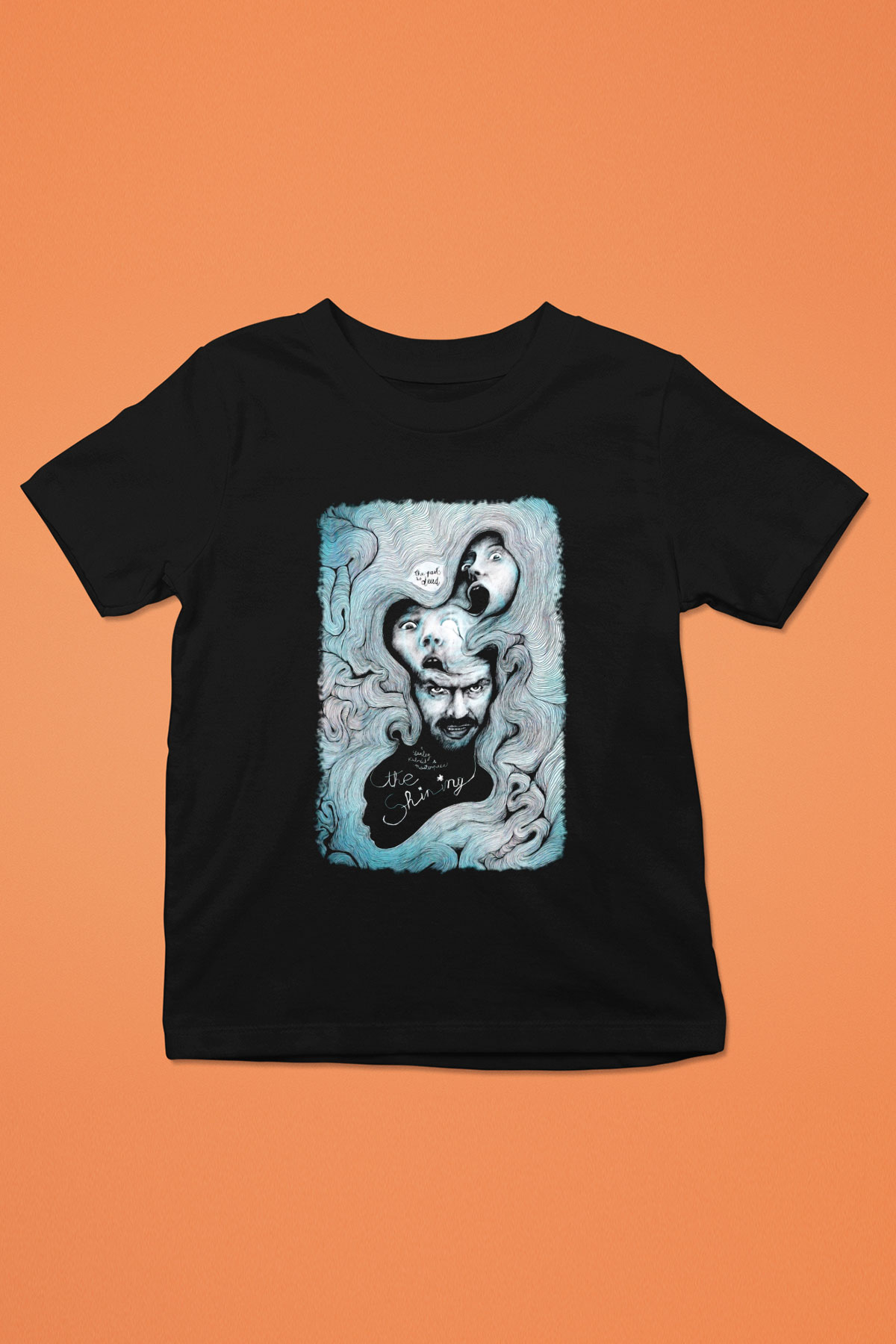 Shining Baskılı Siyah Unisex Çocuk Tişört